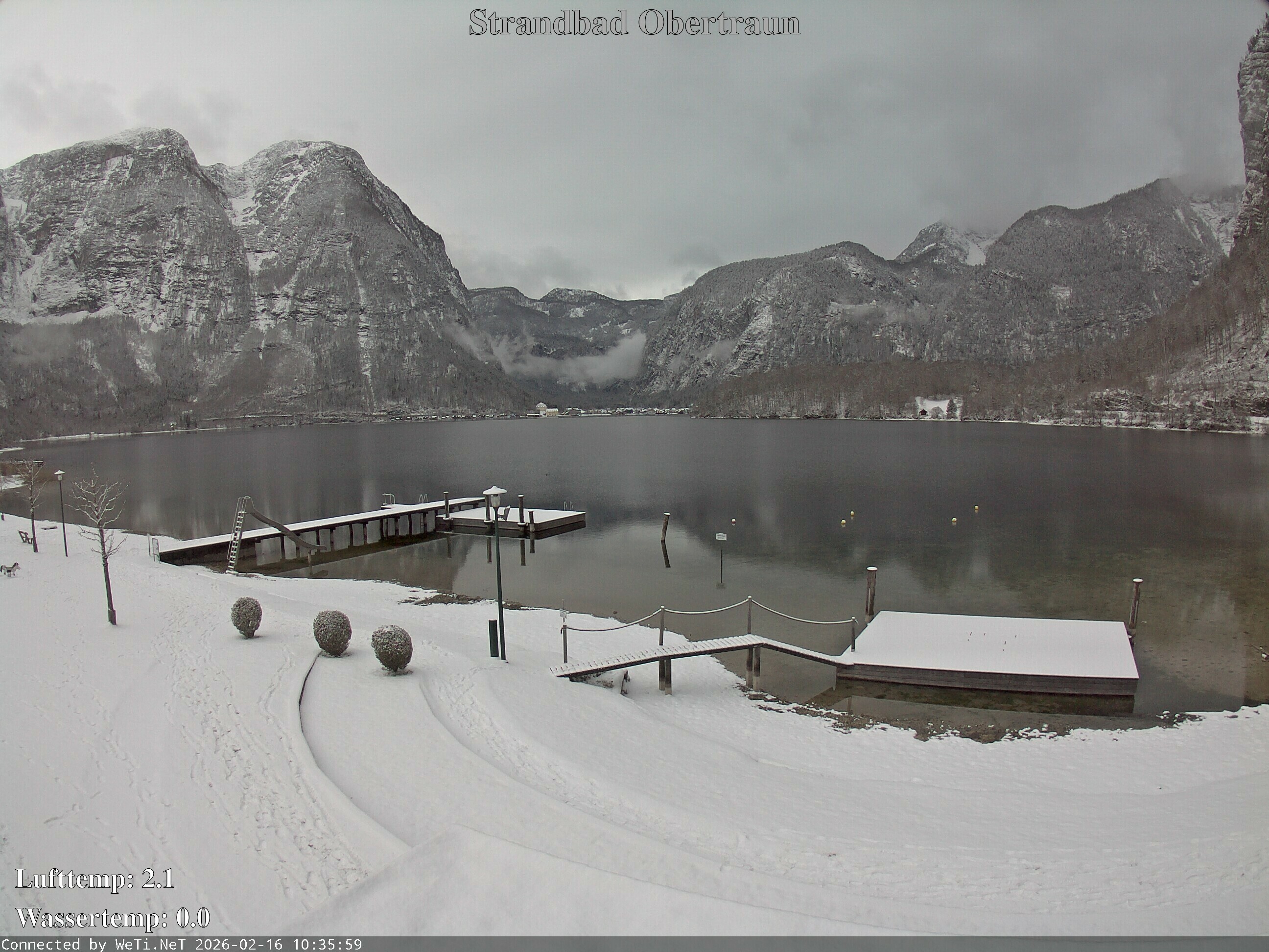 Archiv Foto Webcam Hallstätter See: Strandbad Obertraun