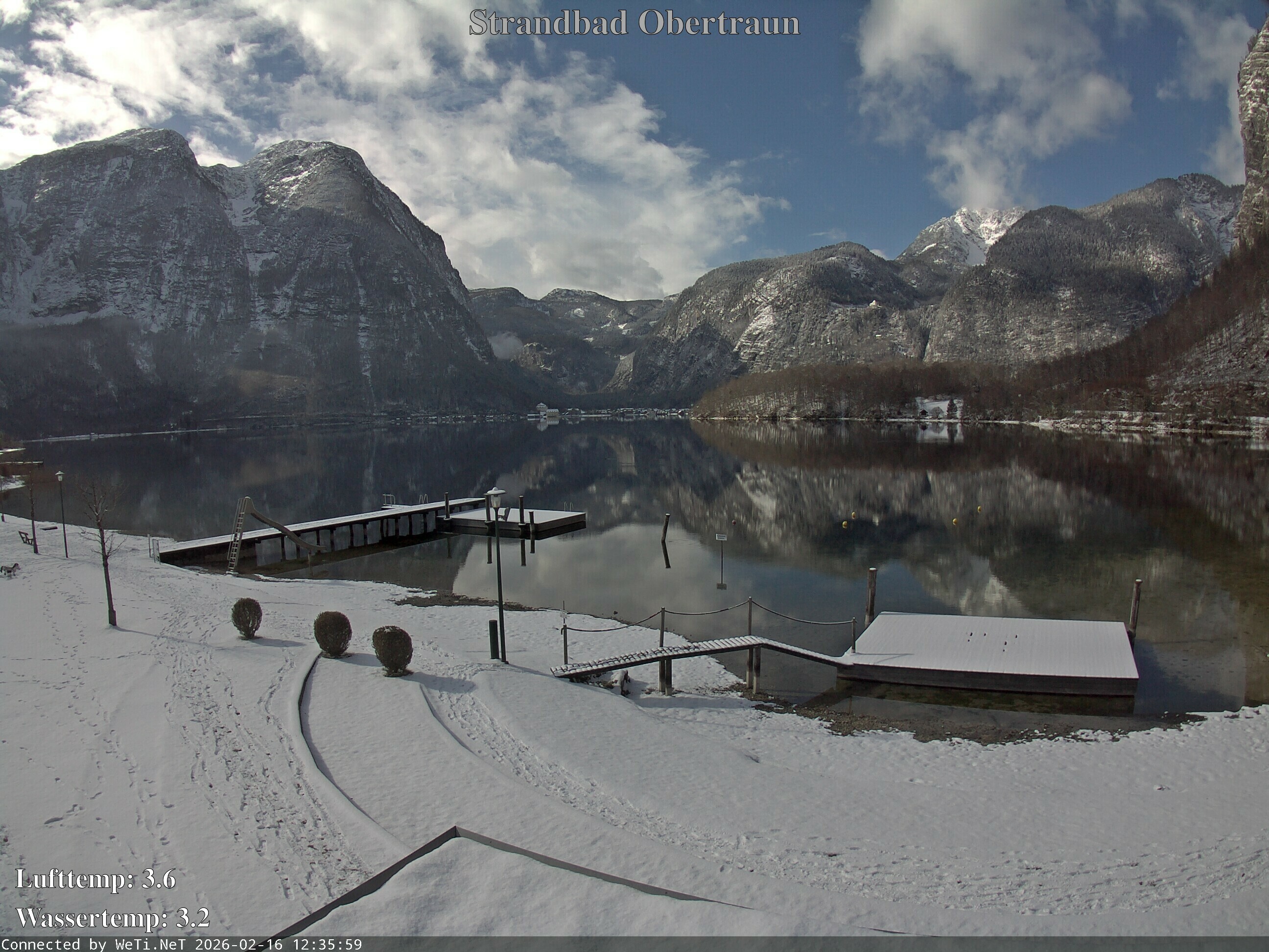 Archiv Foto Webcam Hallstätter See: Strandbad Obertraun