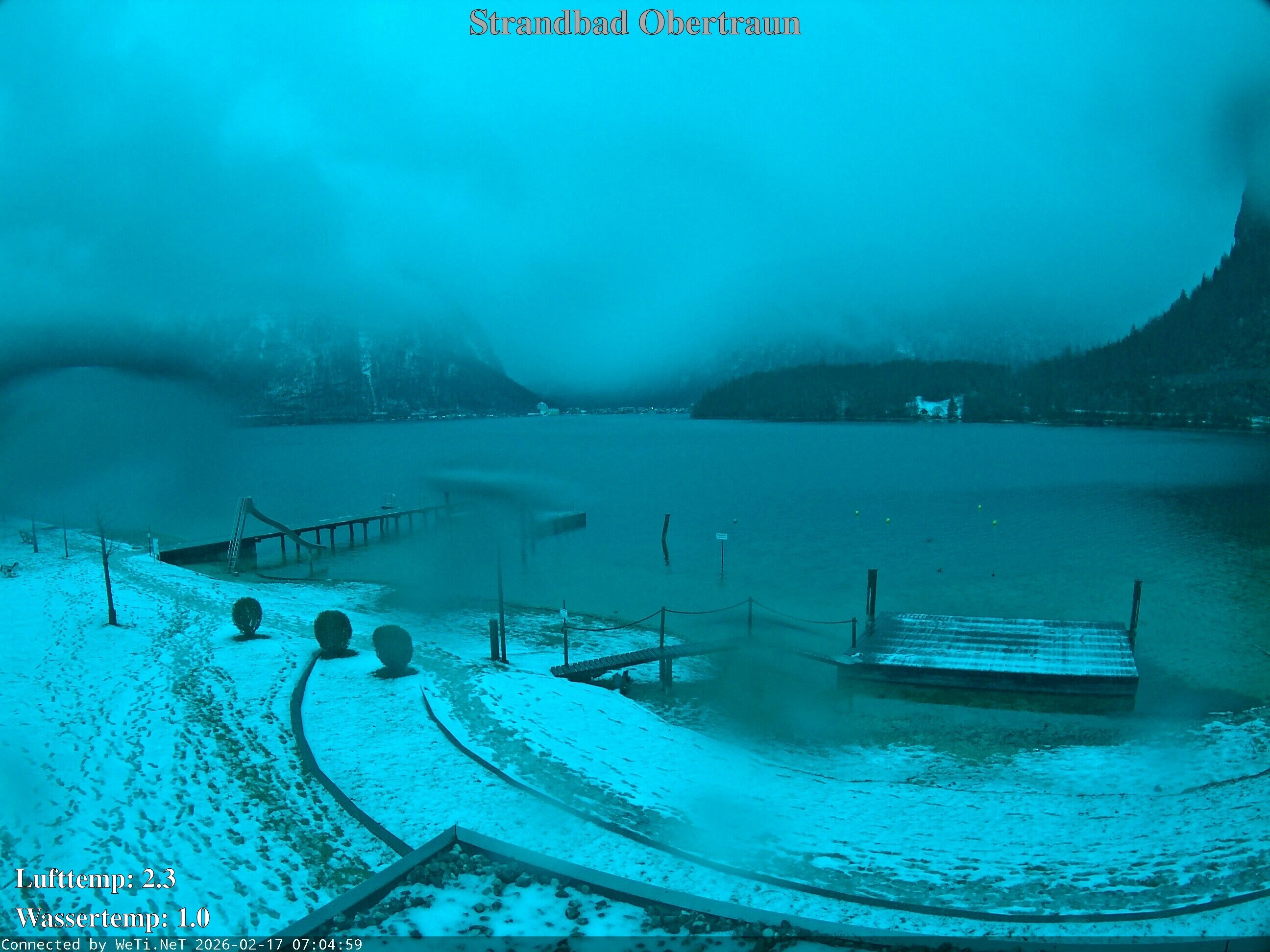 Archiv Foto Webcam Hallstätter See: Strandbad Obertraun