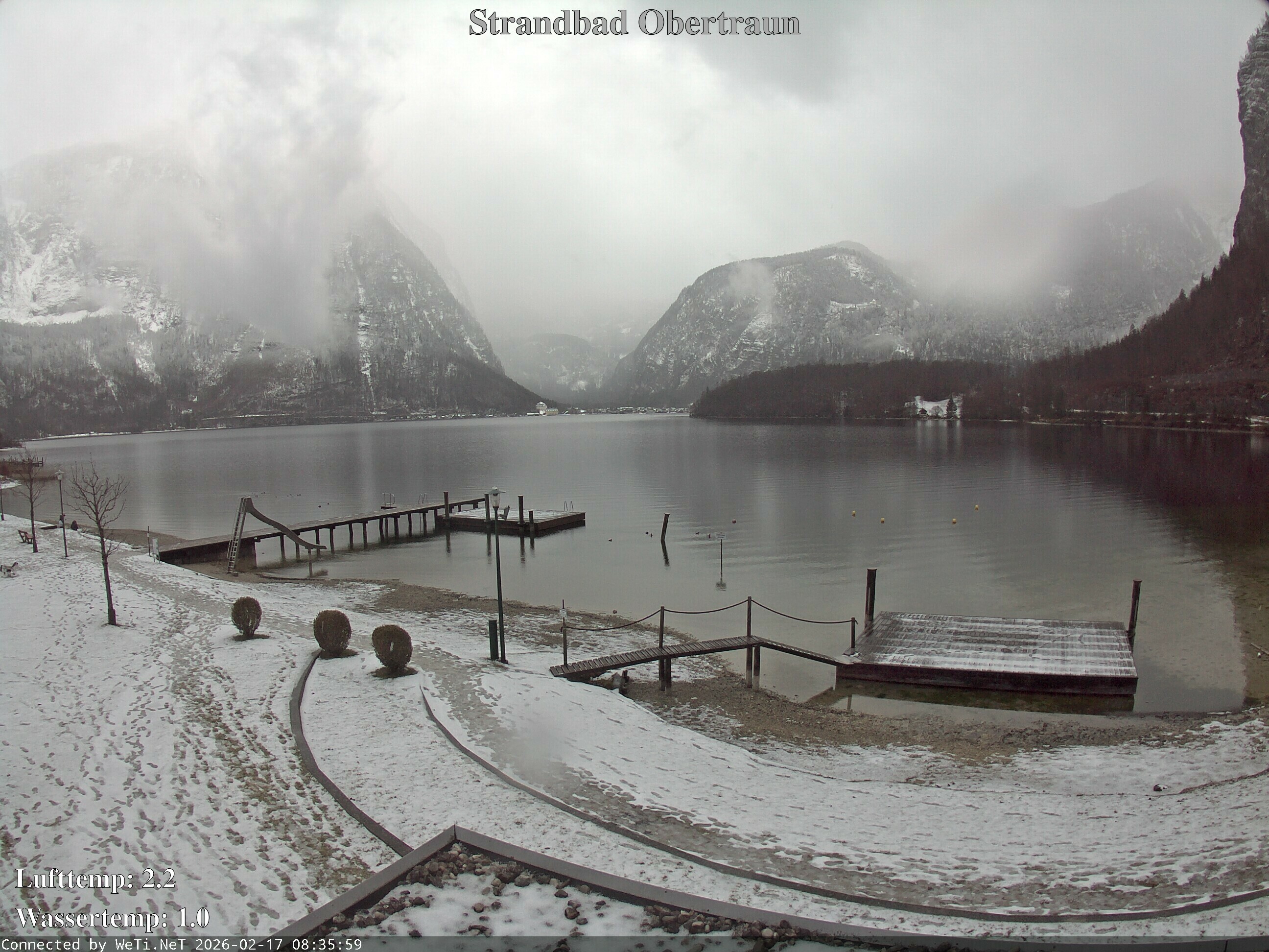Archiv Foto Webcam Hallstätter See: Strandbad Obertraun