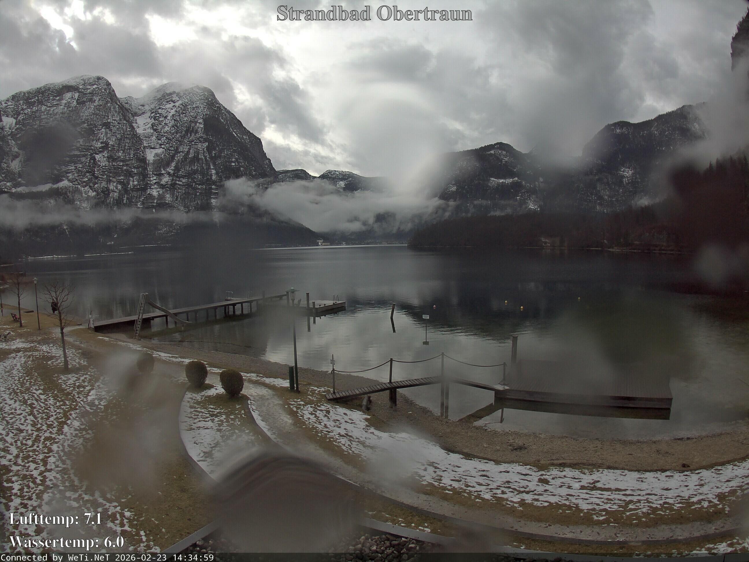 Archiv Foto Webcam Hallstätter See: Strandbad Obertraun