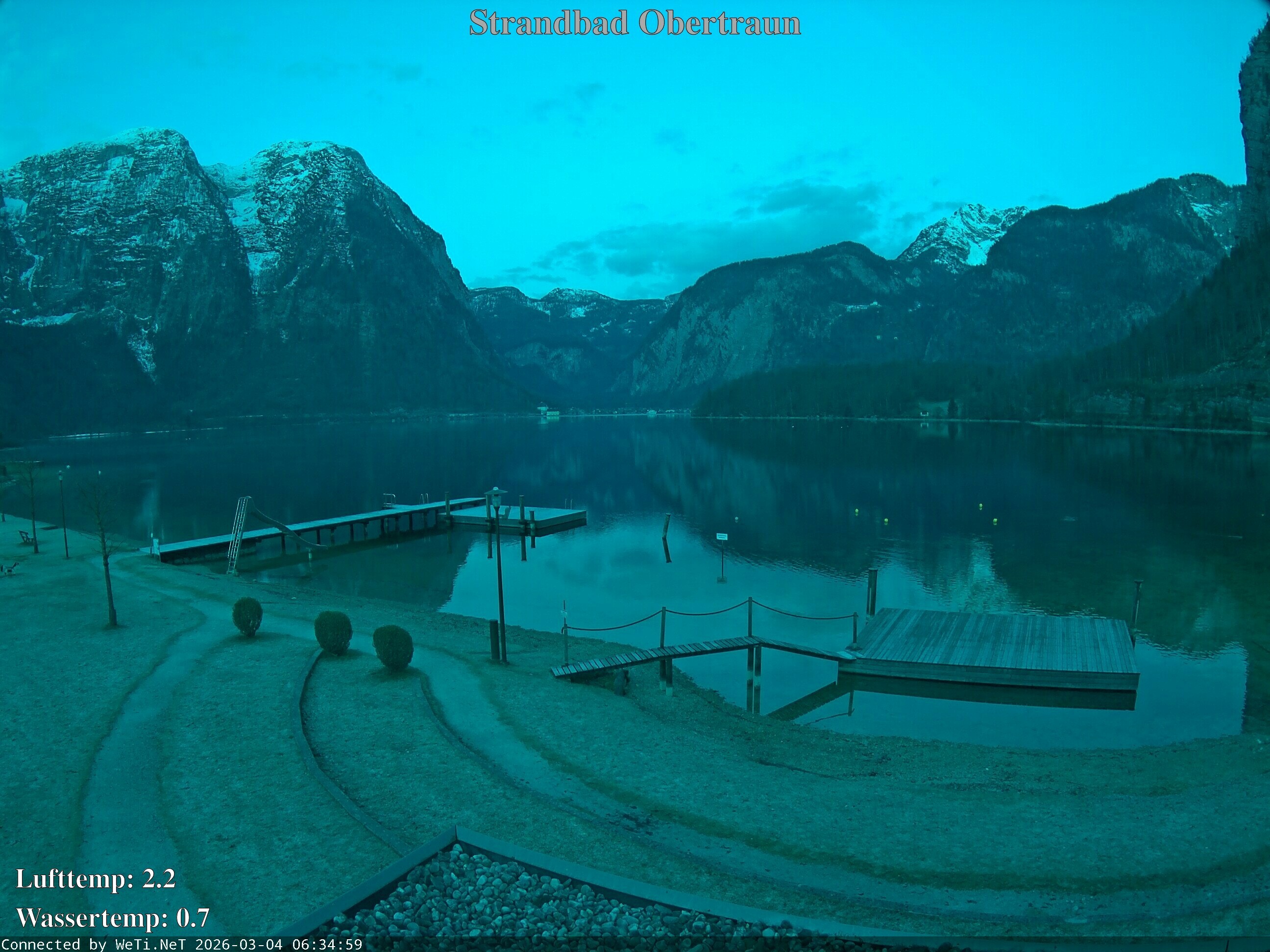 Archiv Foto Webcam Hallstätter See: Strandbad Obertraun