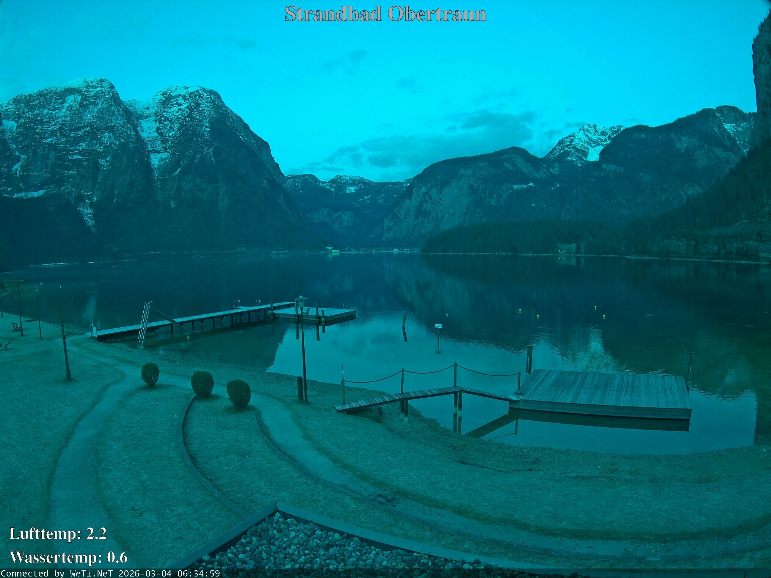Archiv Foto Webcam Hallstätter See: Strandbad Obertraun