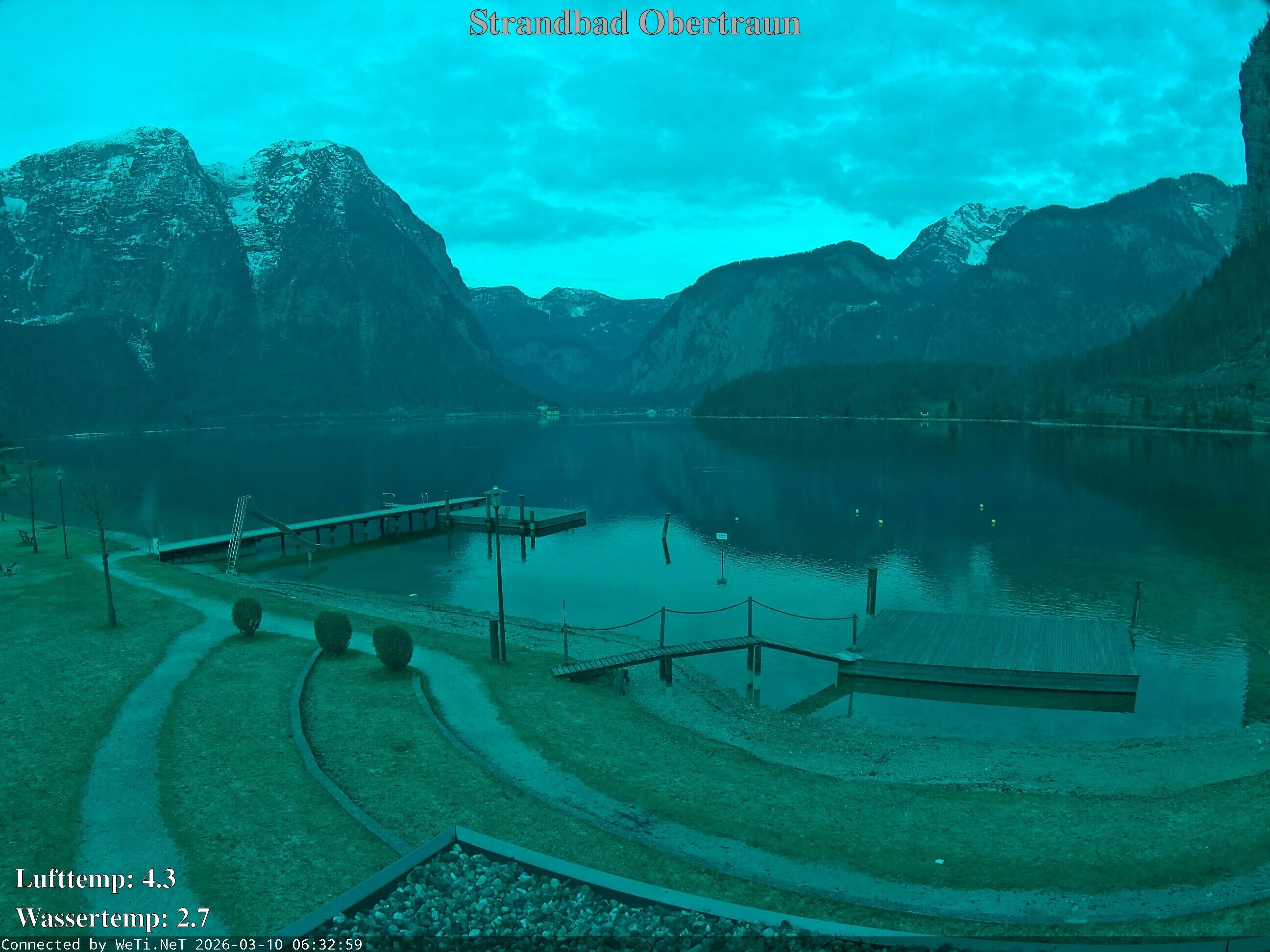 Archiv Foto Webcam Hallstätter See: Strandbad Obertraun