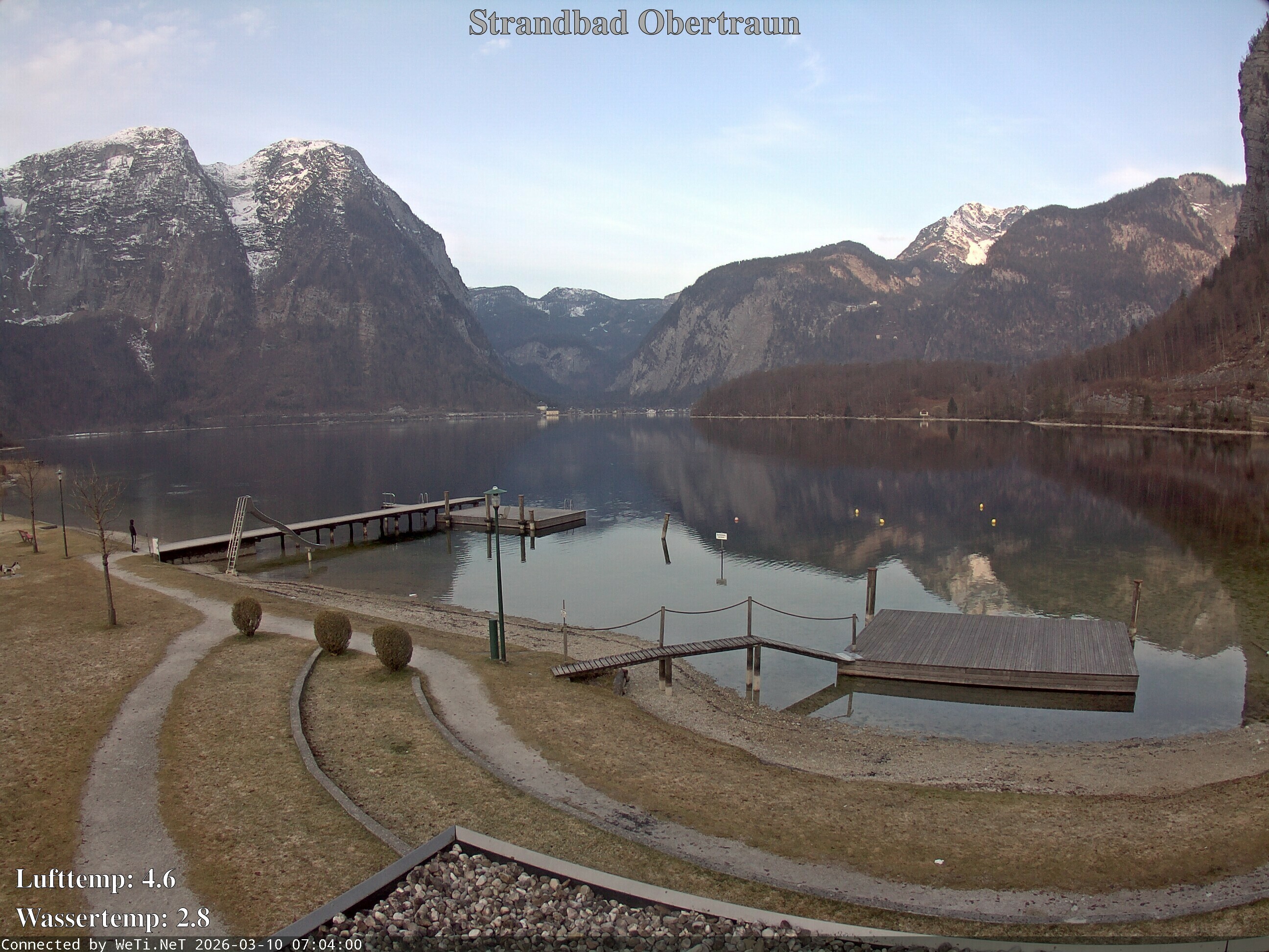 Archiv Foto Webcam Hallstätter See: Strandbad Obertraun