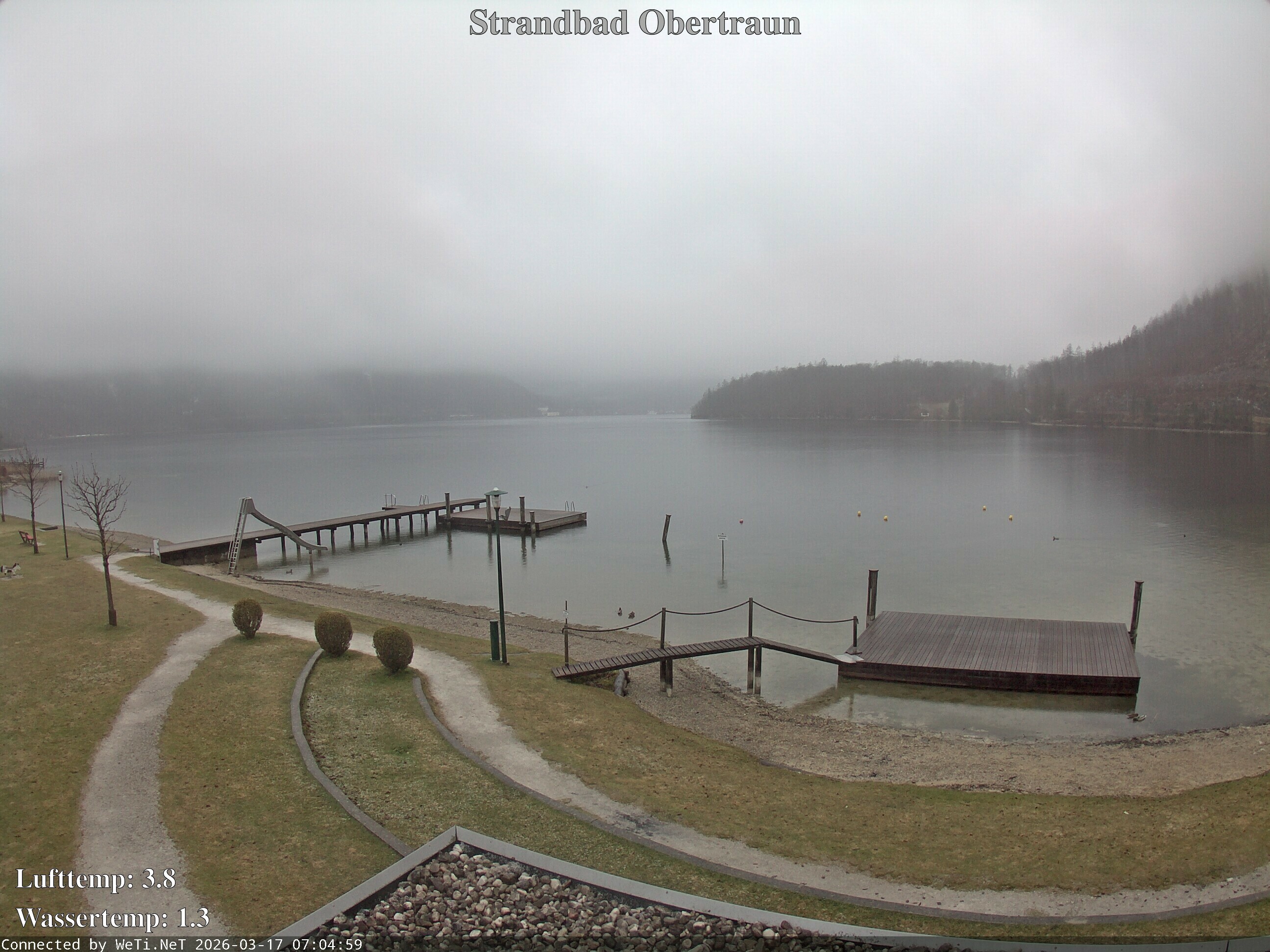 Archiv Foto Webcam Hallstätter See: Strandbad Obertraun