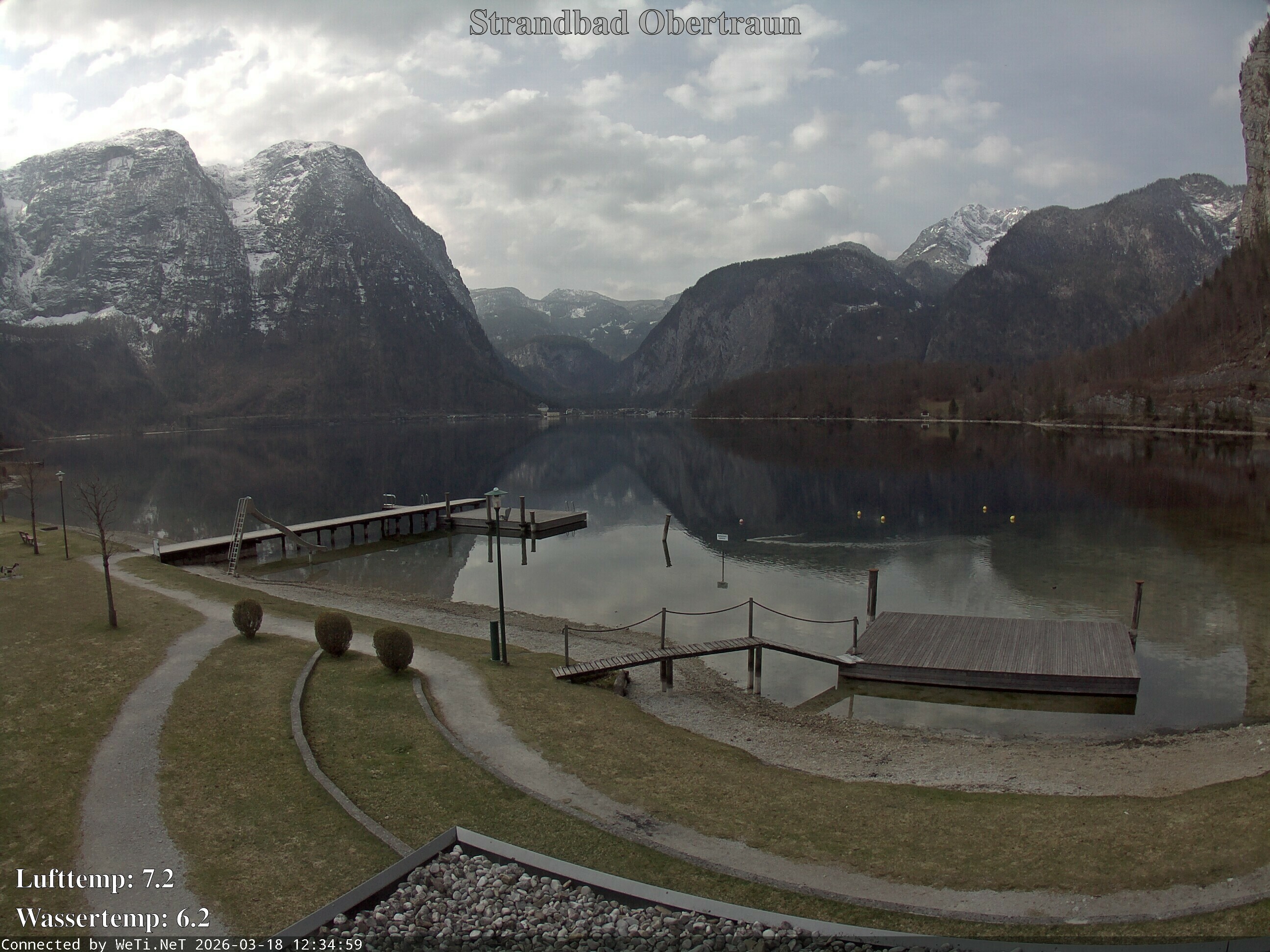 Archiv Foto Webcam Hallstätter See: Strandbad Obertraun