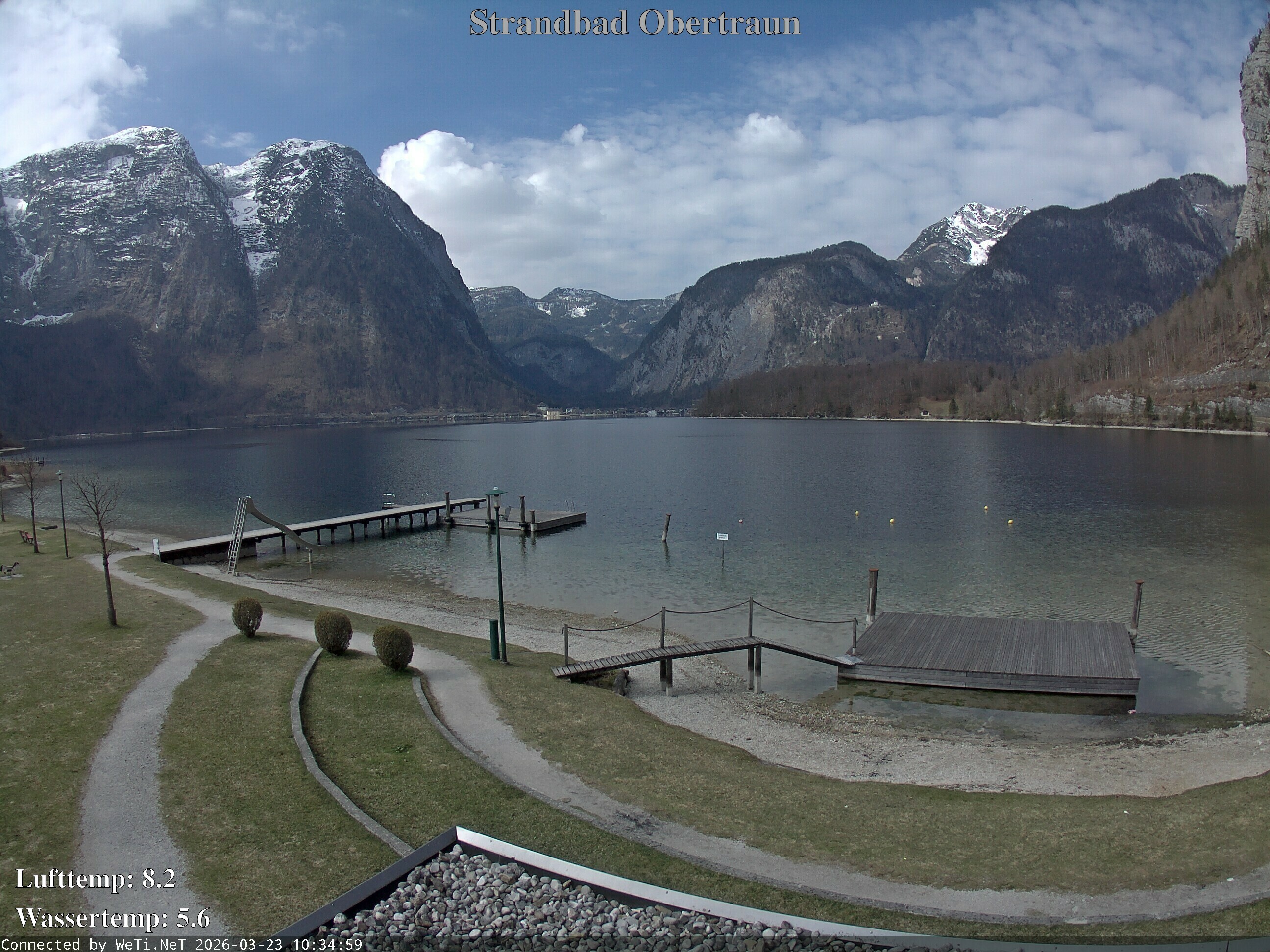Archiv Foto Webcam Hallstätter See: Strandbad Obertraun