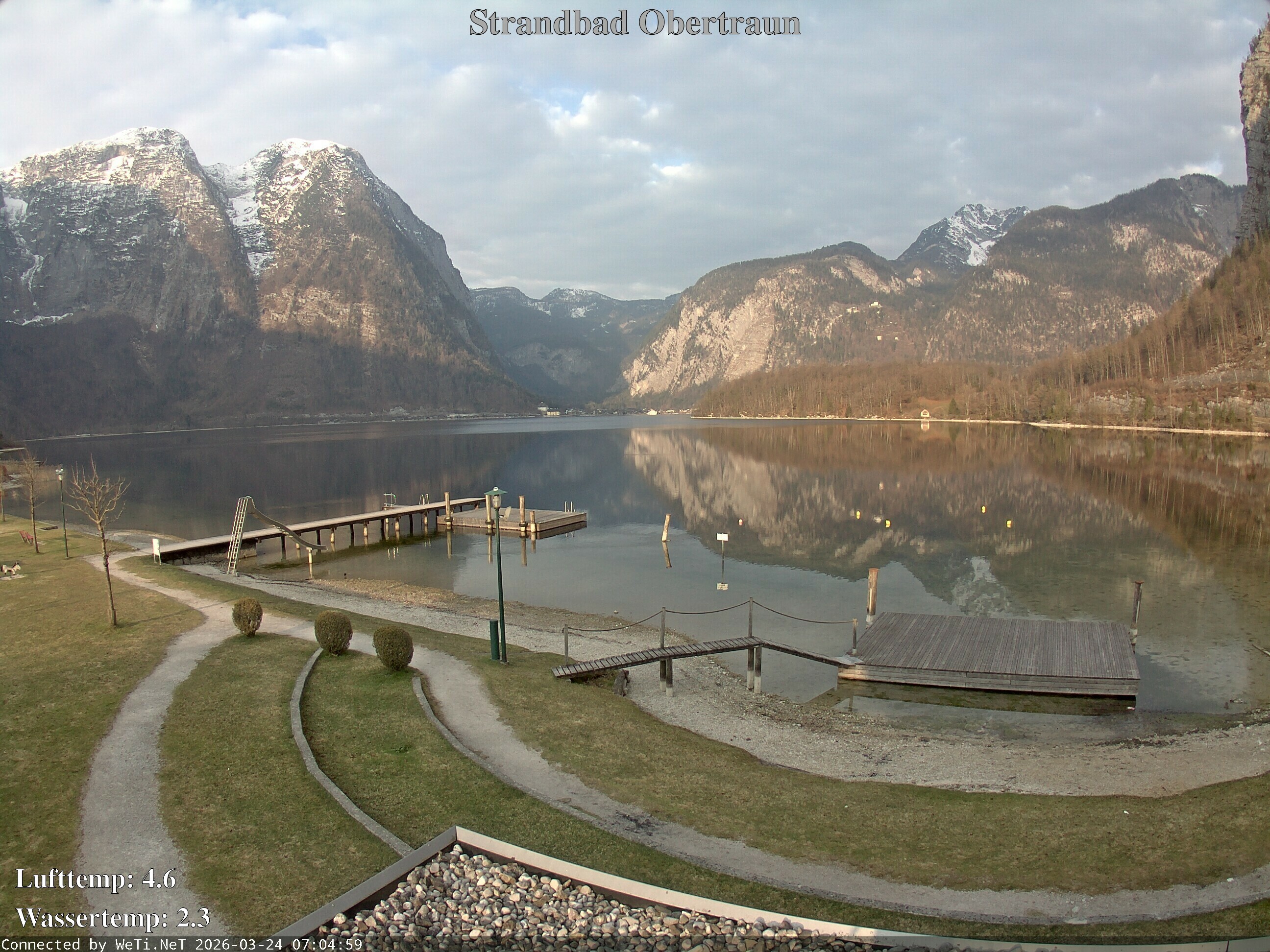 Archiv Foto Webcam Hallstätter See: Strandbad Obertraun