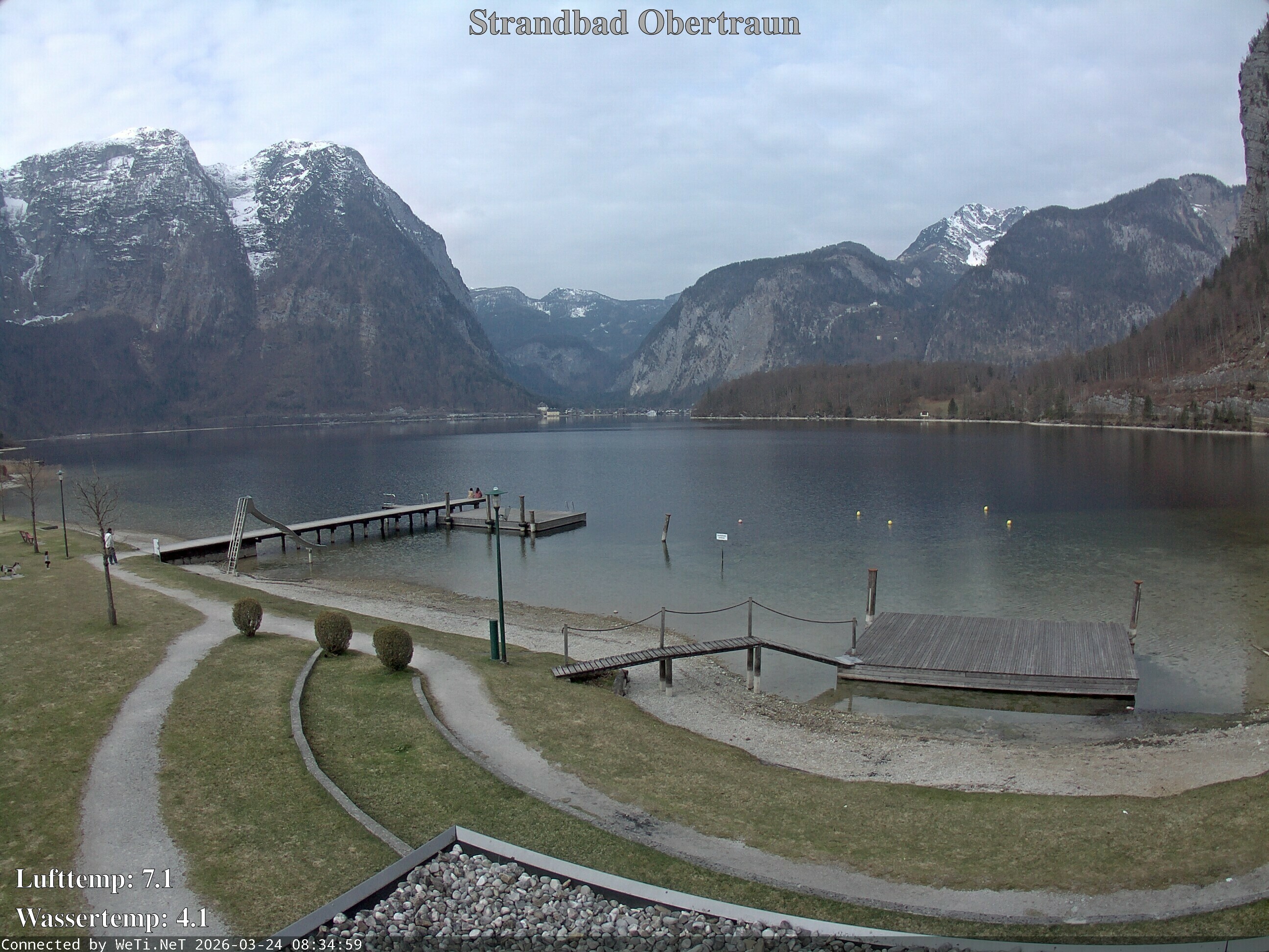 Archiv Foto Webcam Hallstätter See: Strandbad Obertraun