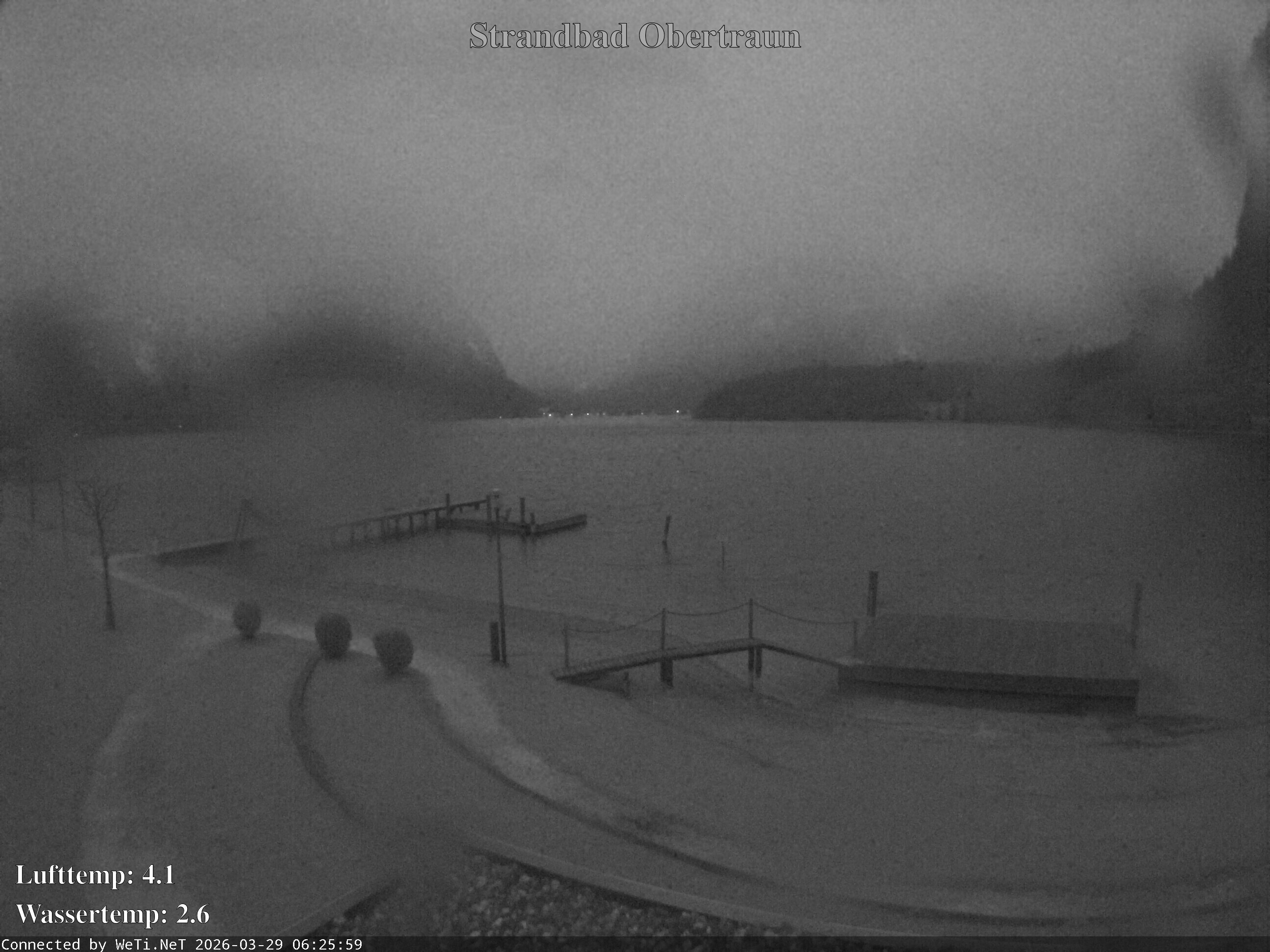 Archiv Foto Webcam Hallstätter See: Strandbad Obertraun