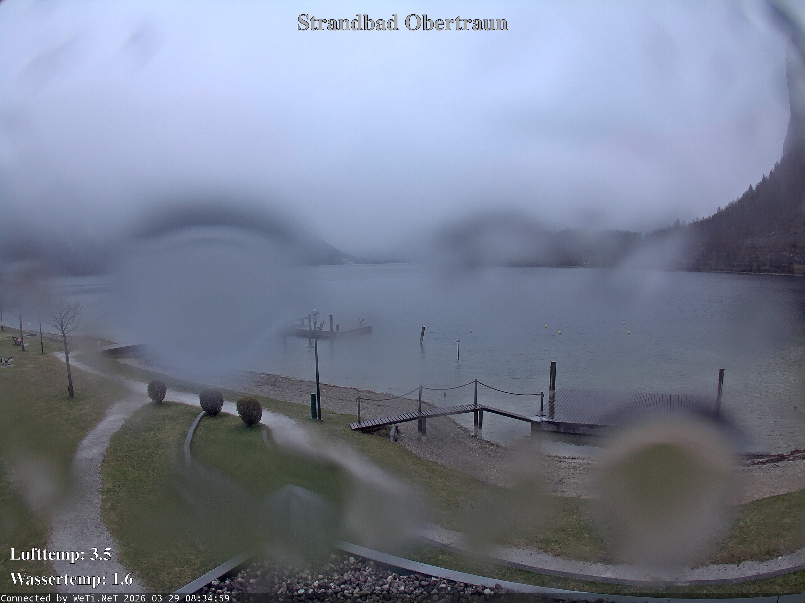 Archiv Foto Webcam Hallstätter See: Strandbad Obertraun