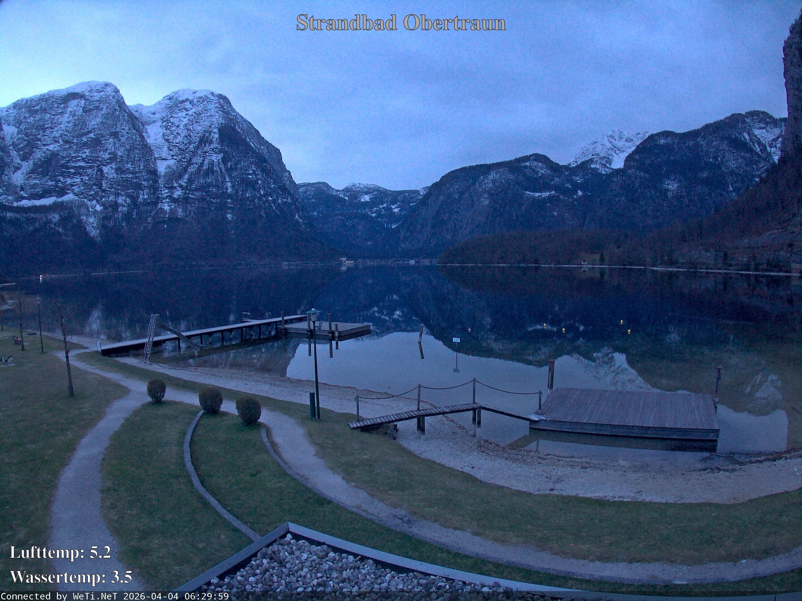 Archiv Foto Webcam Hallstätter See: Strandbad Obertraun