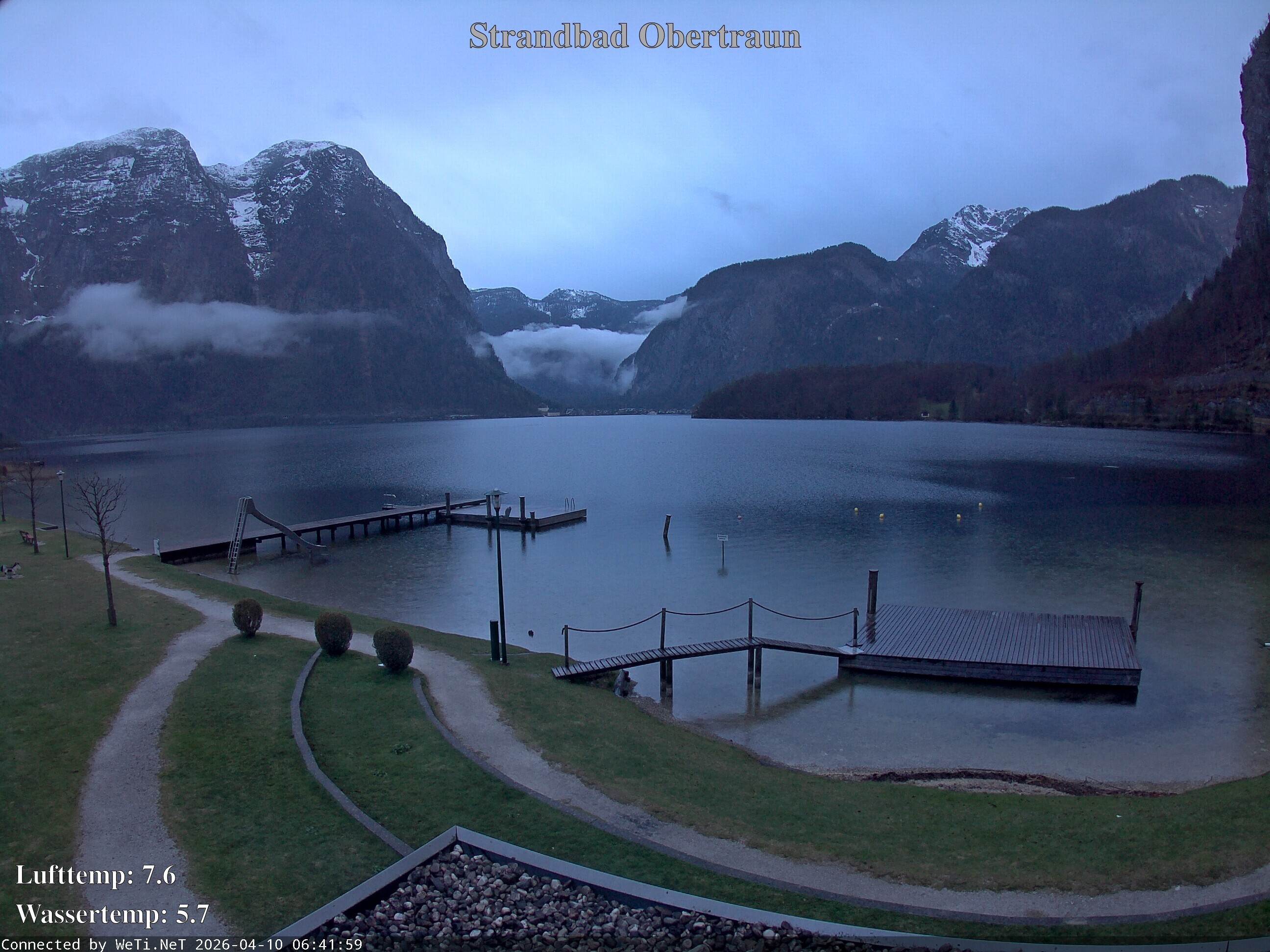Archiv Foto Webcam Hallstätter See: Strandbad Obertraun