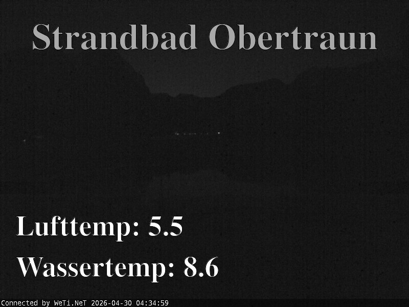 Archiv Foto Webcam Hallstätter See: Strandbad Obertraun