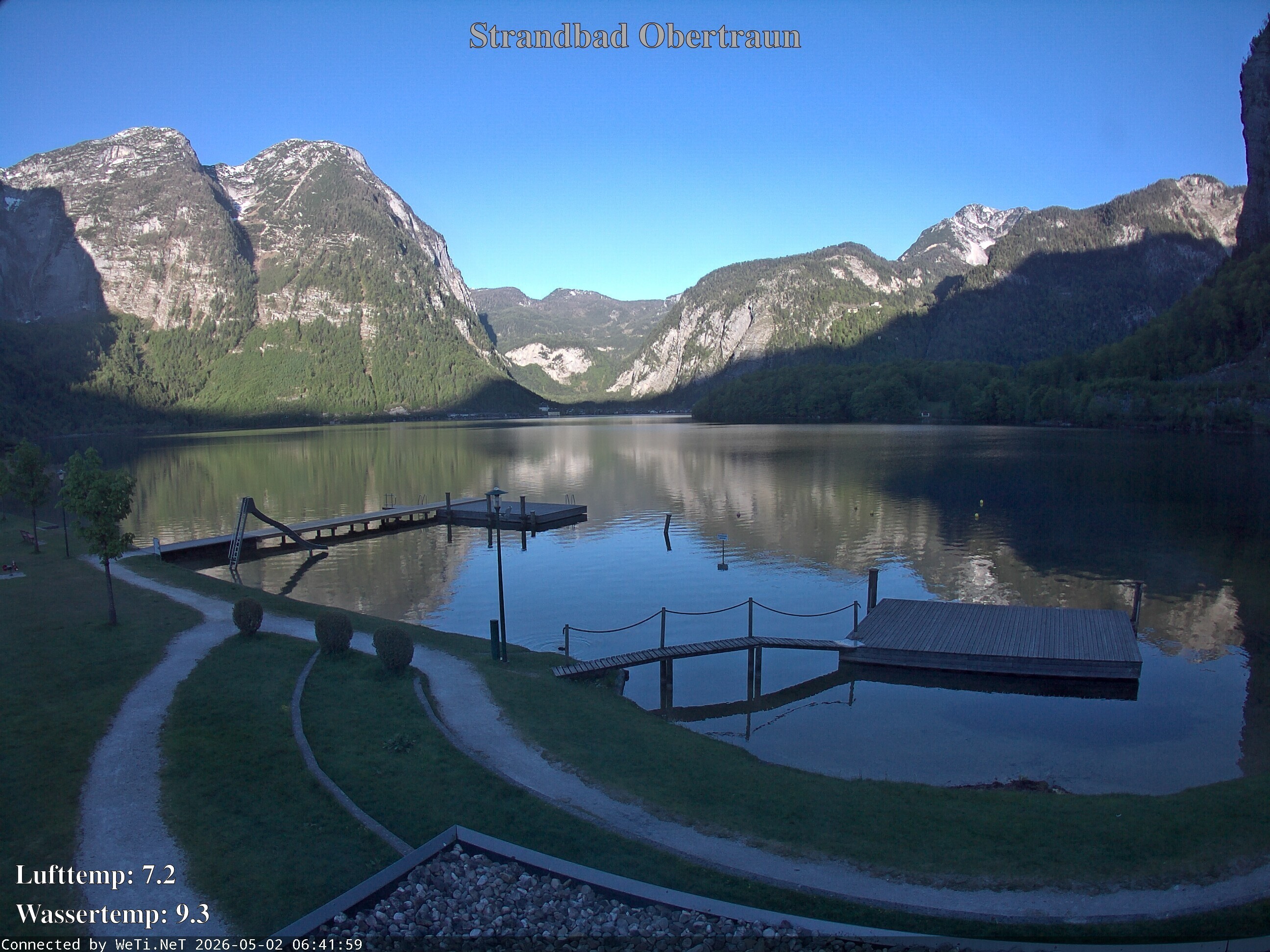 Archiv Foto Webcam Hallstätter See: Strandbad Obertraun