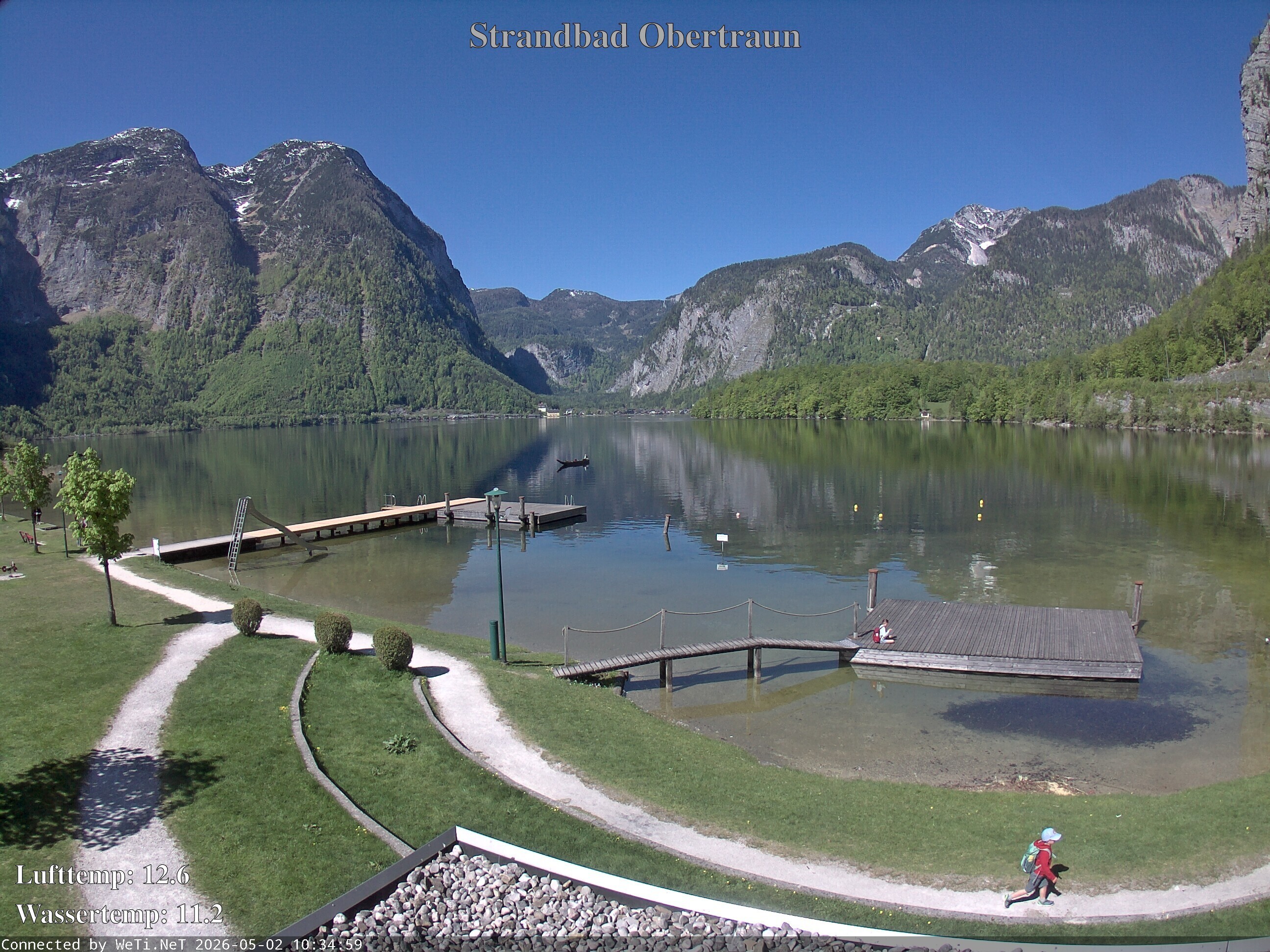Archiv Foto Webcam Hallstätter See: Strandbad Obertraun