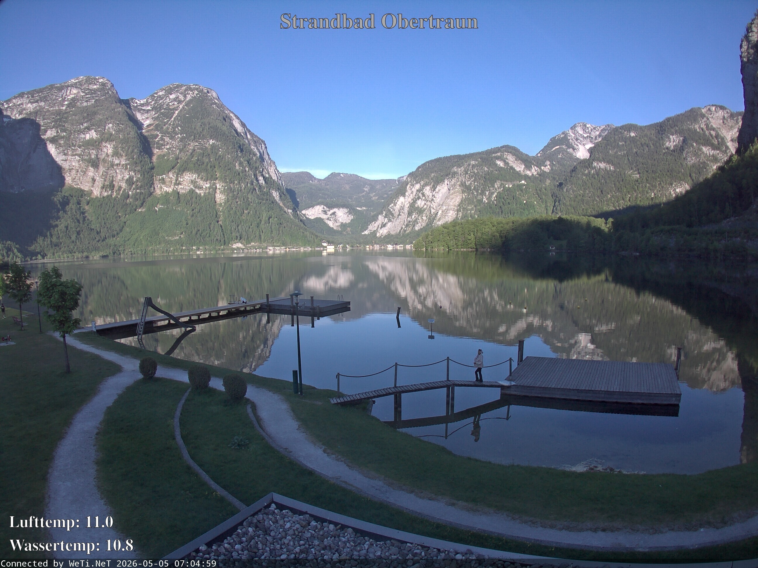 Archiv Foto Webcam Hallstätter See: Strandbad Obertraun