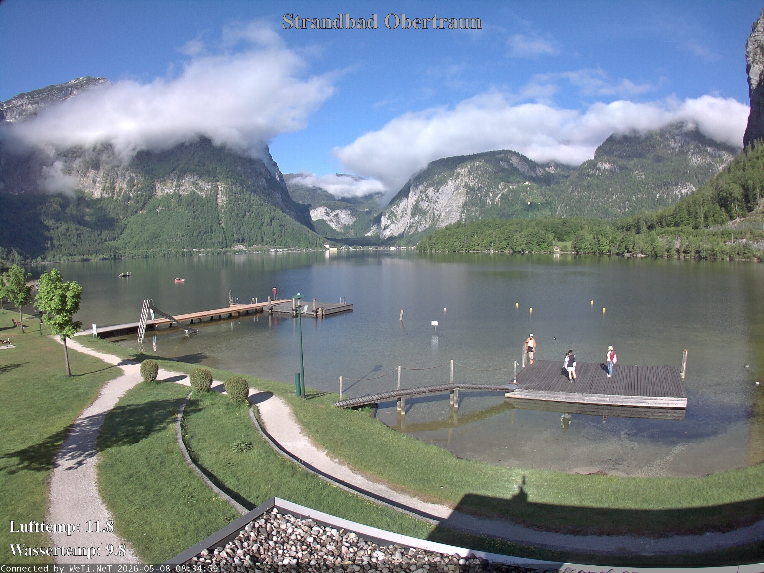 Archiv Foto Webcam Hallstätter See: Strandbad Obertraun