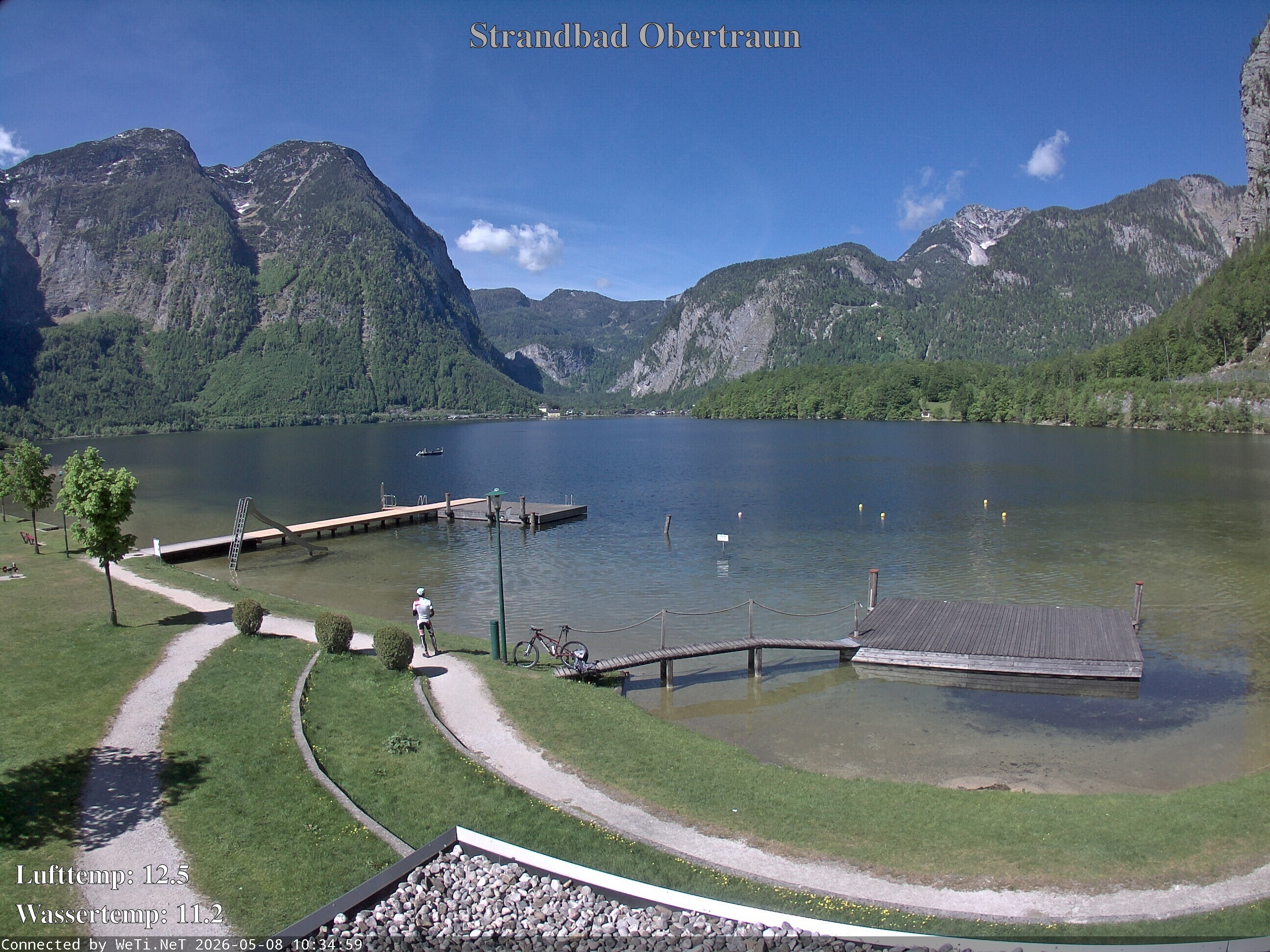 Archiv Foto Webcam Hallstätter See: Strandbad Obertraun