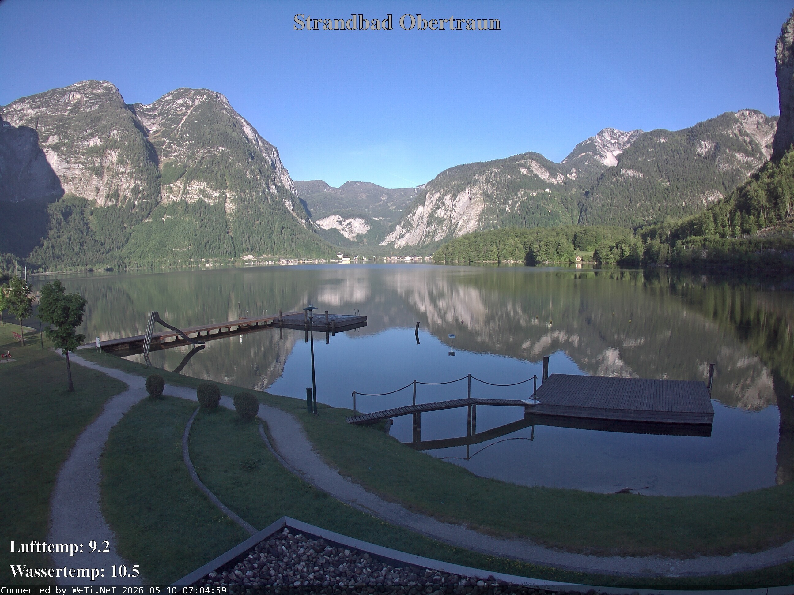 Archiv Foto Webcam Hallstätter See: Strandbad Obertraun