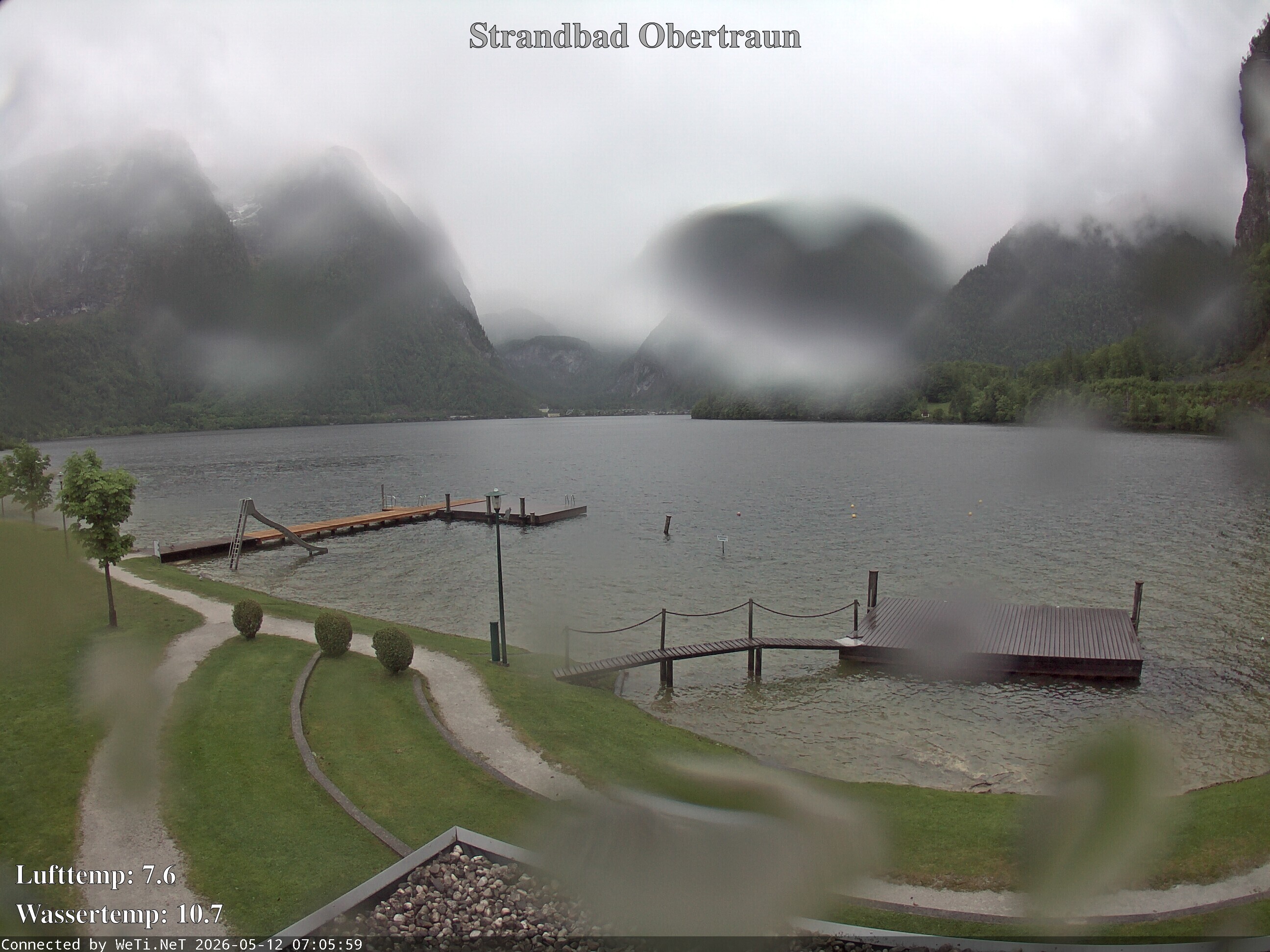 Archiv Foto Webcam Hallstätter See: Strandbad Obertraun