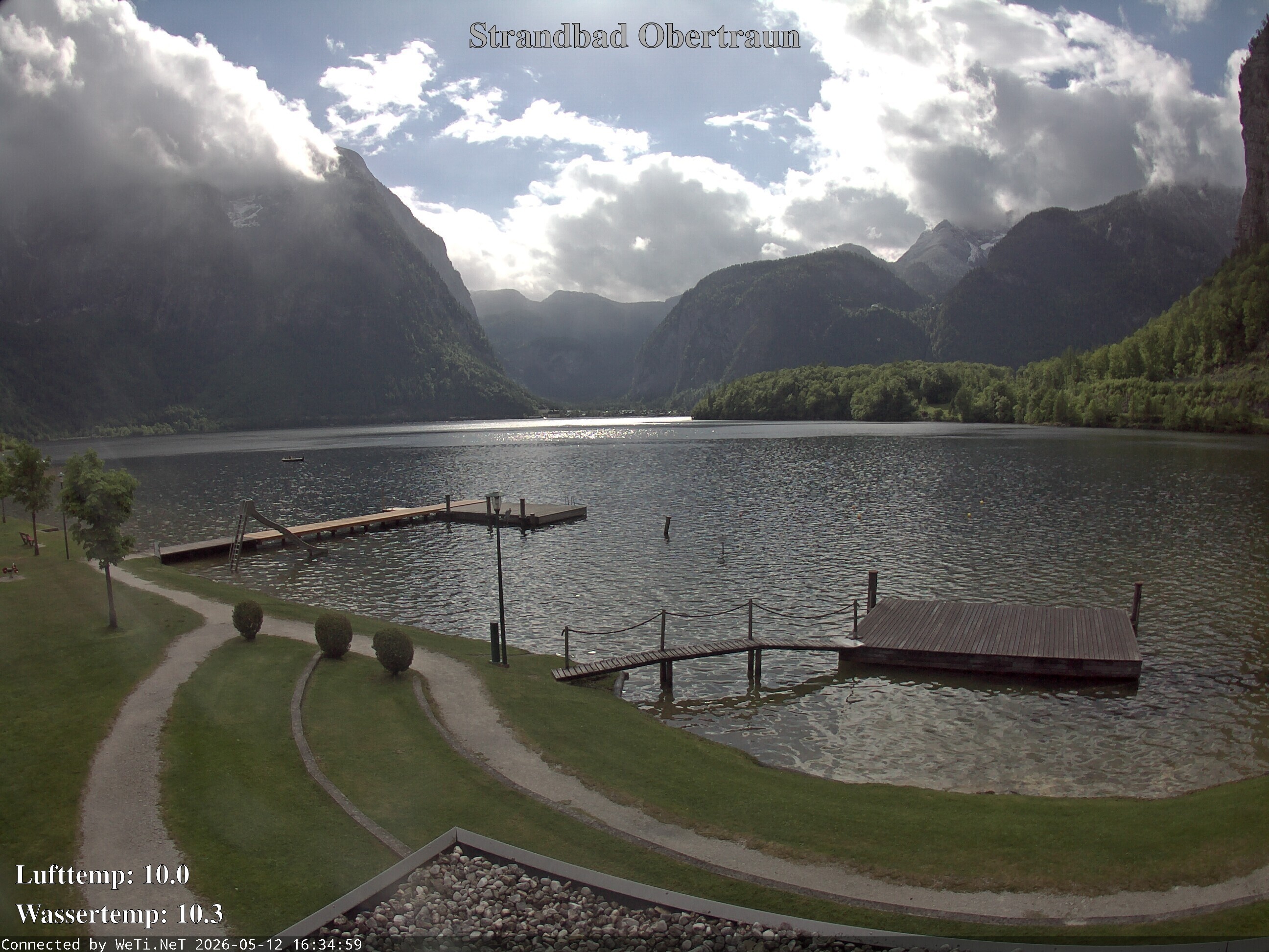 Archiv Foto Webcam Hallstätter See: Strandbad Obertraun