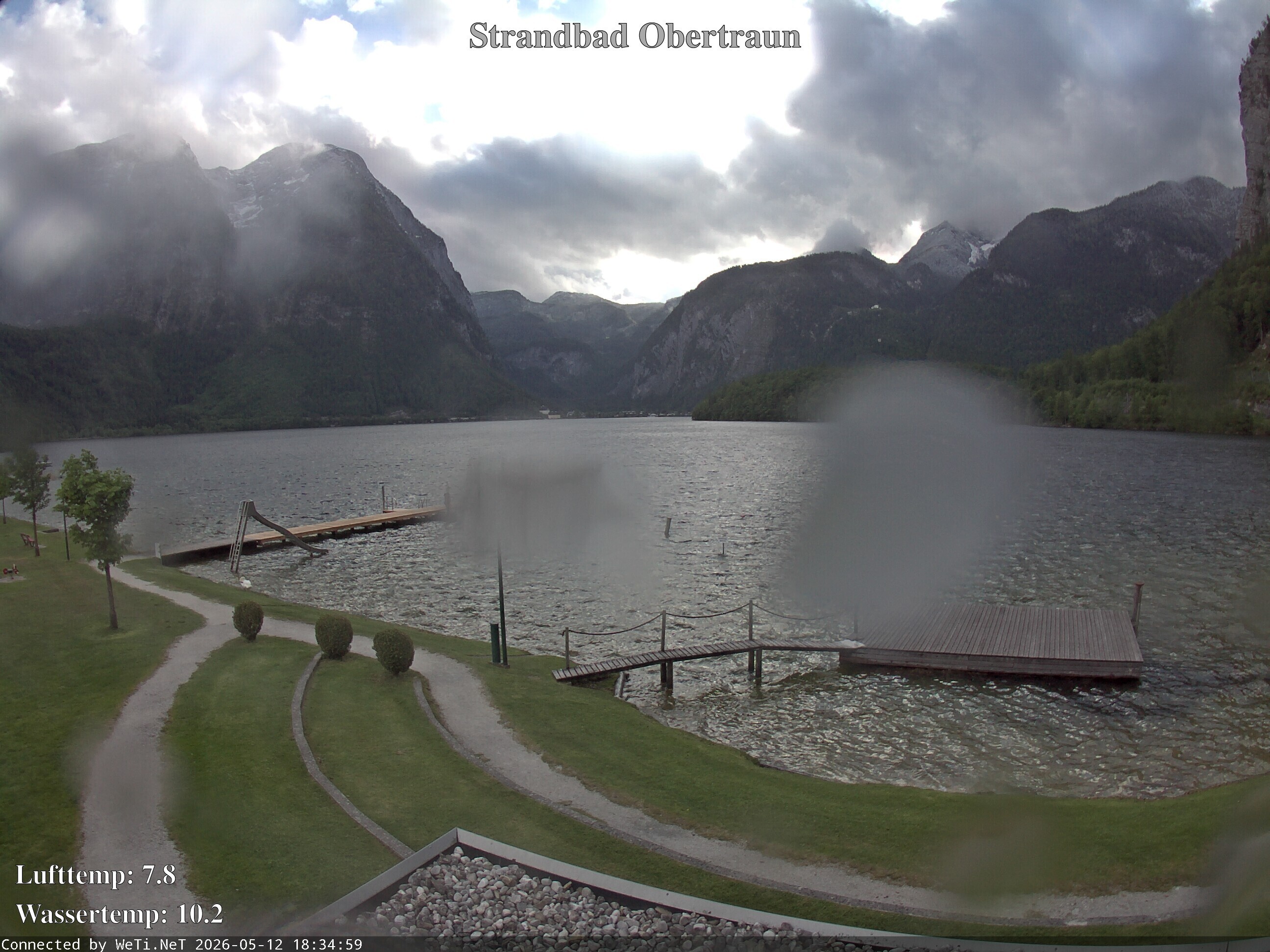 Archiv Foto Webcam Hallstätter See: Strandbad Obertraun