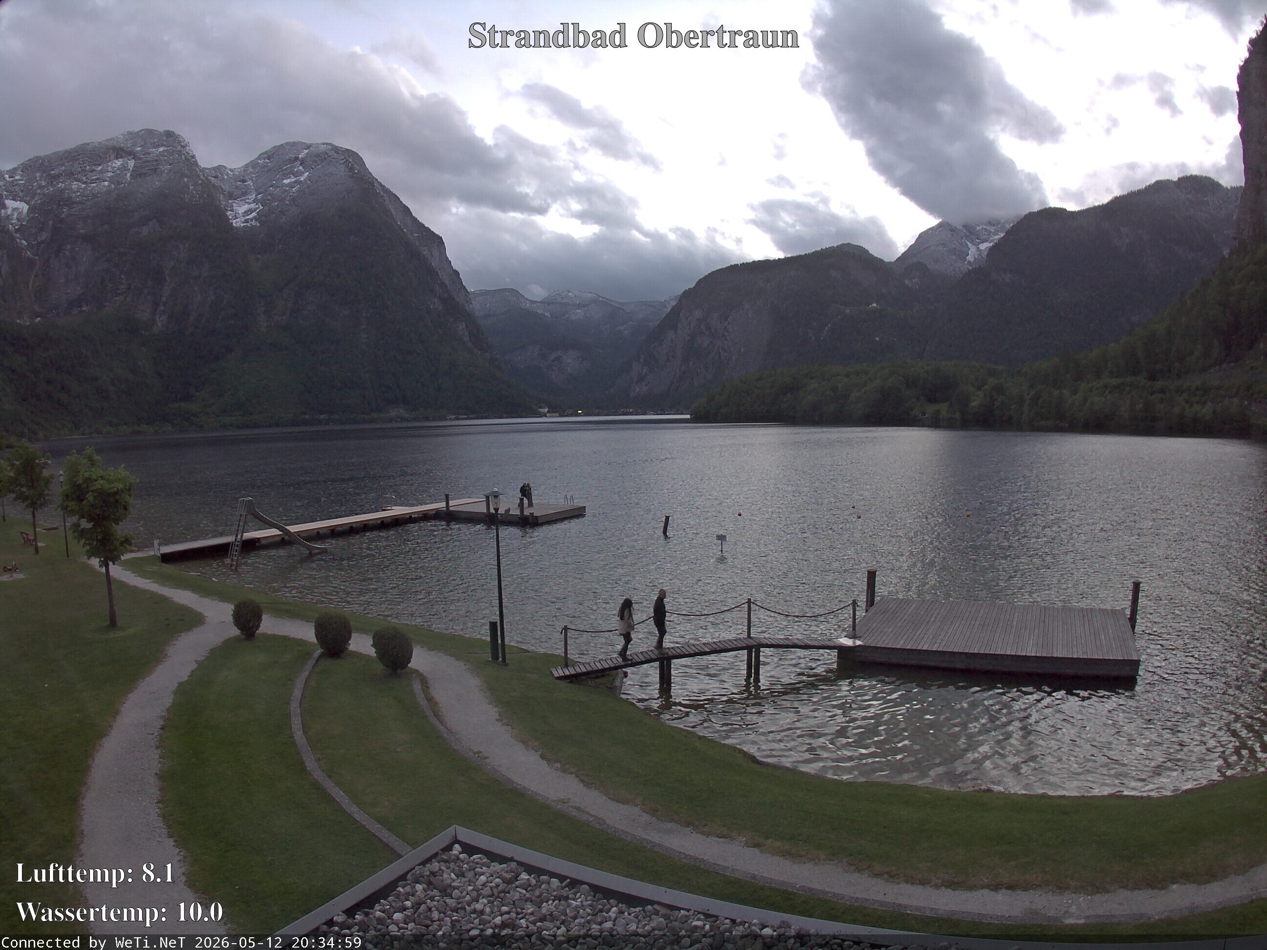 Archiv Foto Webcam Hallstätter See: Strandbad Obertraun
