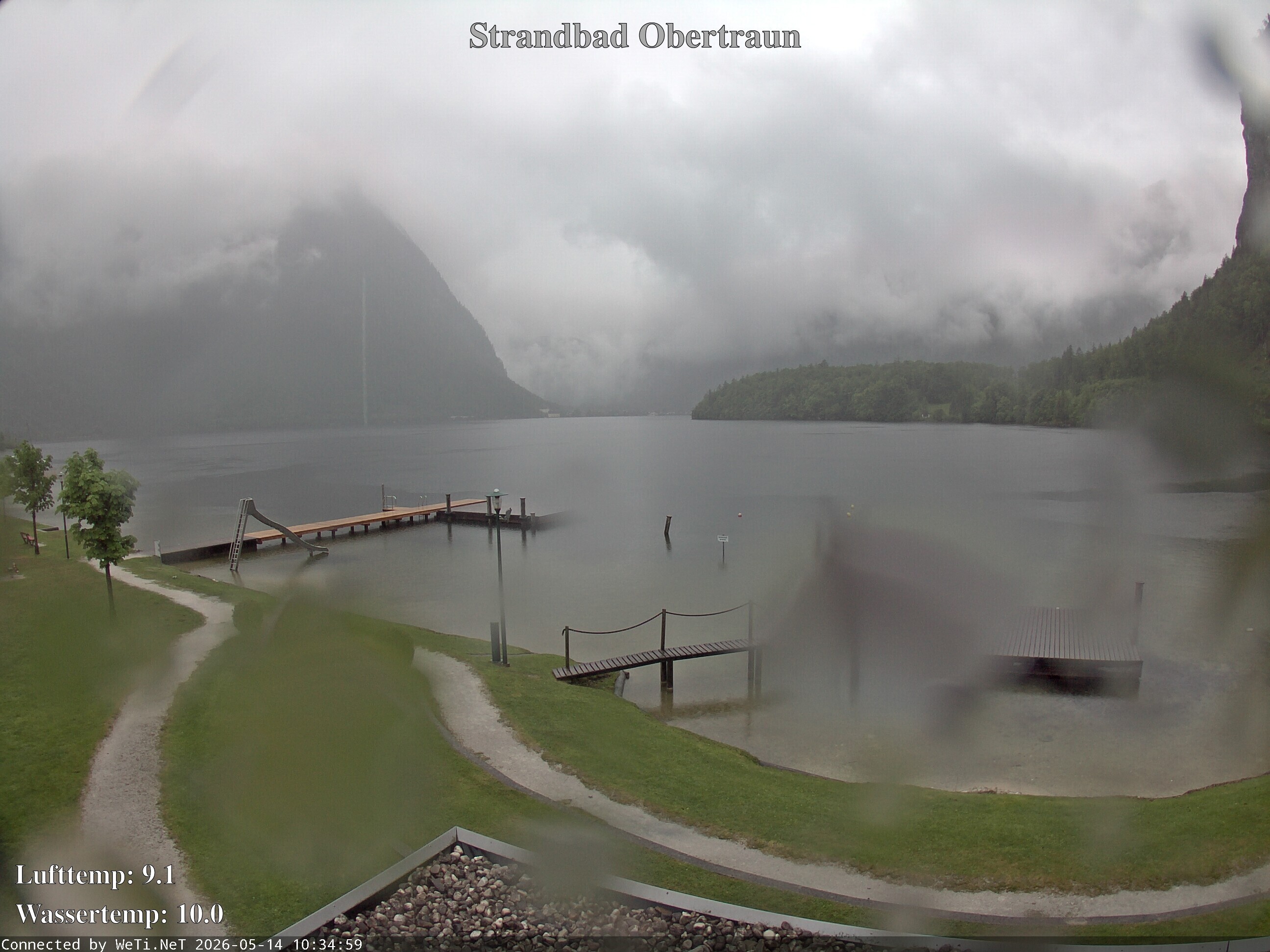 Archiv Foto Webcam Hallstätter See: Strandbad Obertraun