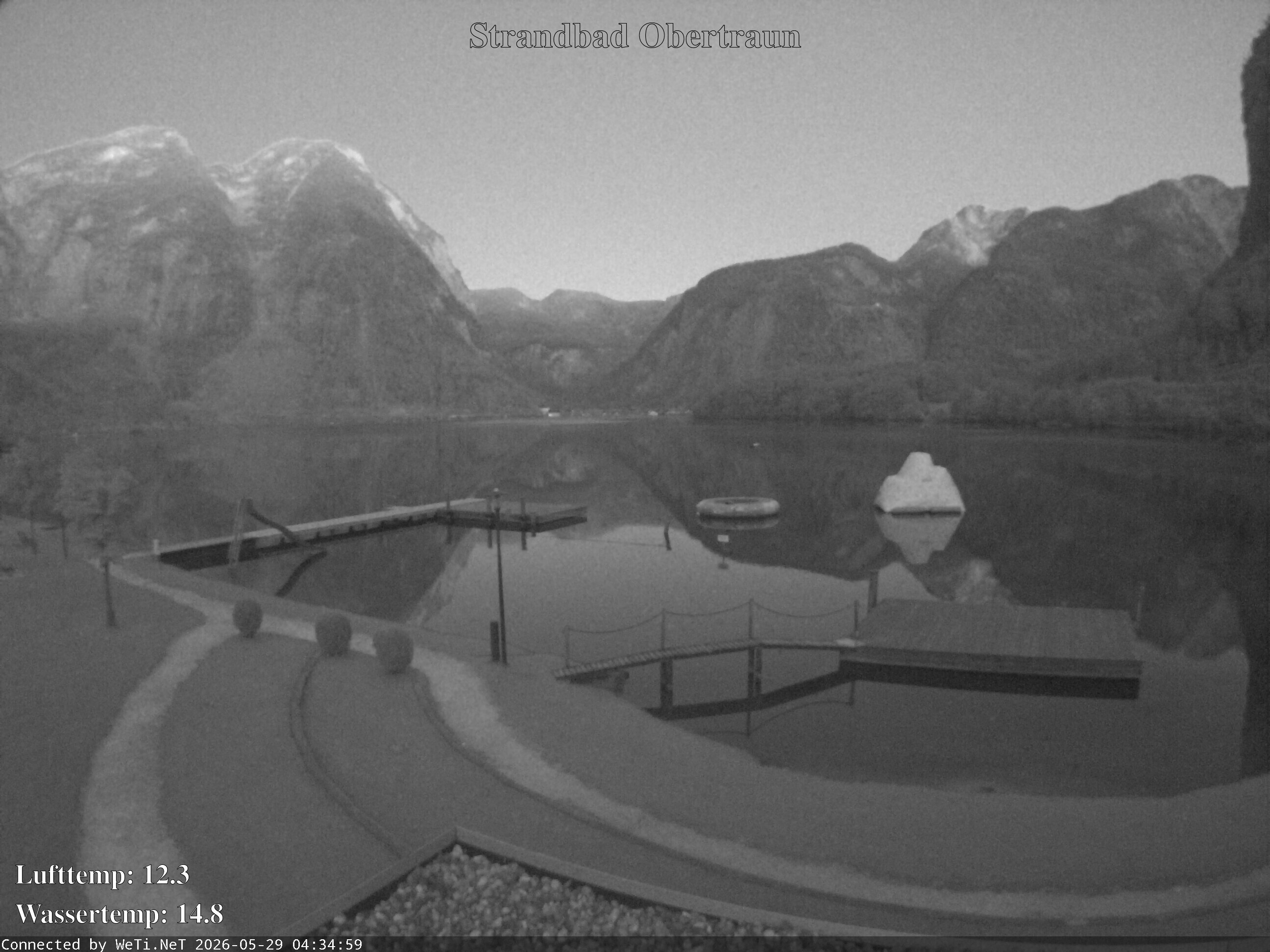 Archiv Foto Webcam Hallstätter See: Strandbad Obertraun