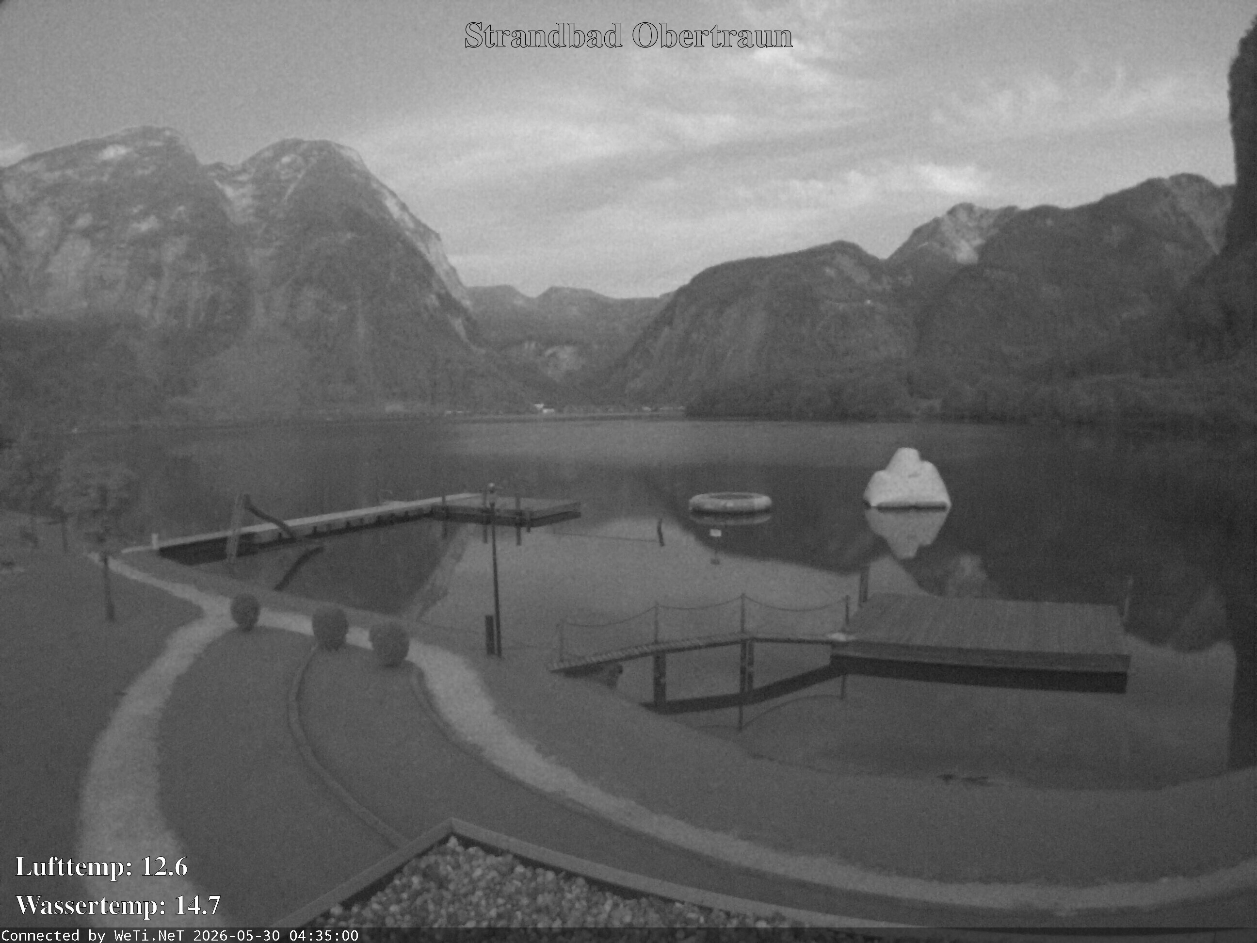 Archiv Foto Webcam Hallstätter See: Strandbad Obertraun