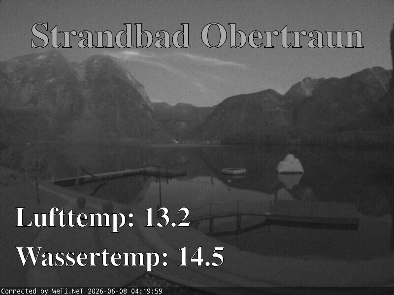 Archiv Foto Webcam Hallstätter See: Strandbad Obertraun