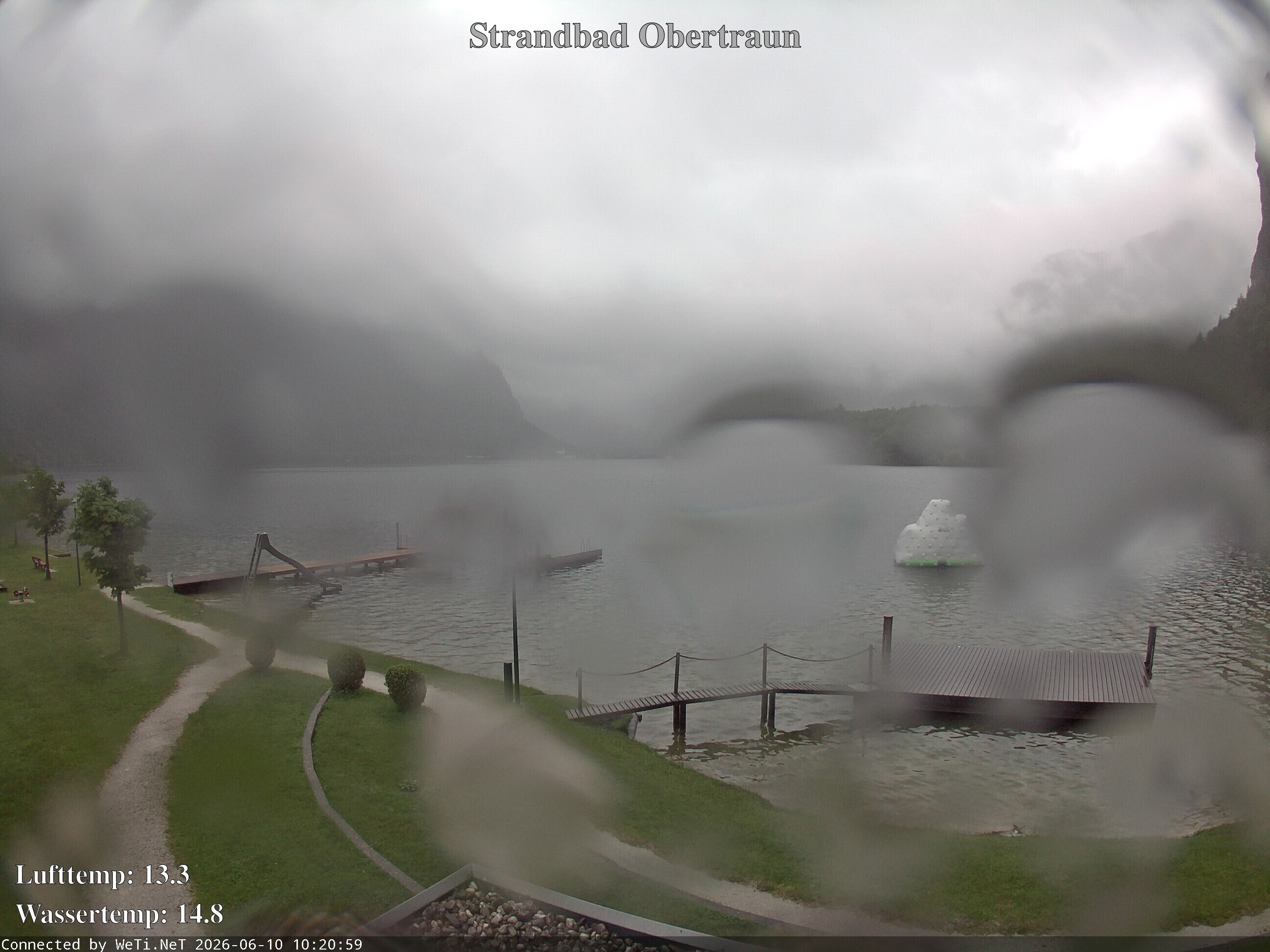 Archiv Foto Webcam Hallstätter See: Strandbad Obertraun