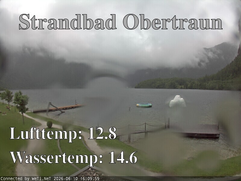 Archiv Foto Webcam Hallstätter See: Strandbad Obertraun