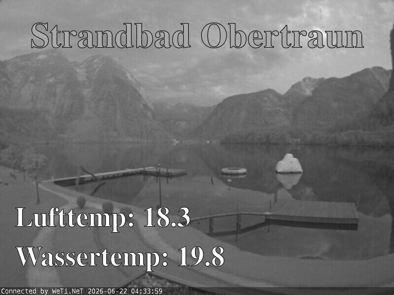 Archiv Foto Webcam Hallstätter See: Strandbad Obertraun