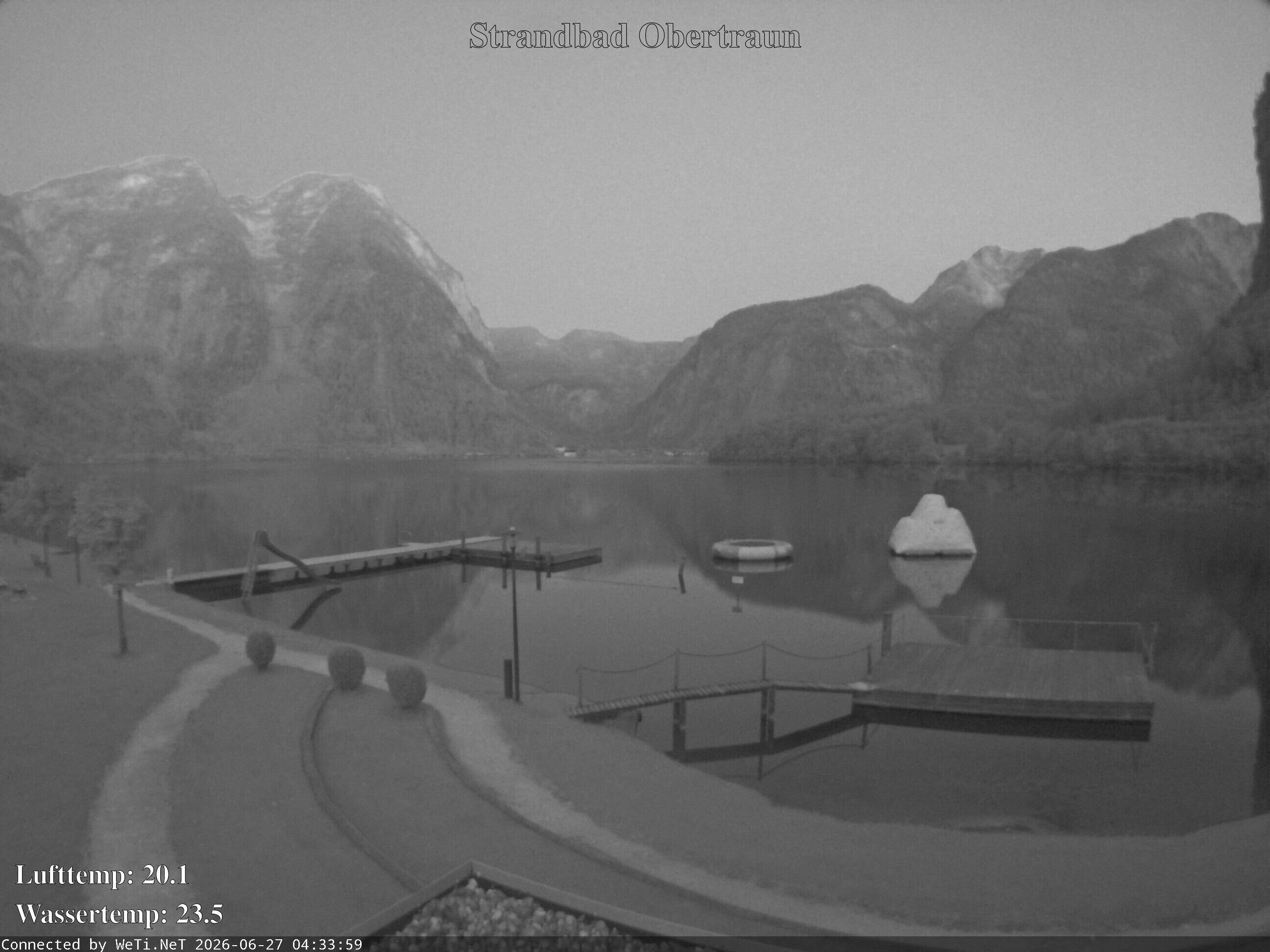 Archiv Foto Webcam Hallstätter See: Strandbad Obertraun