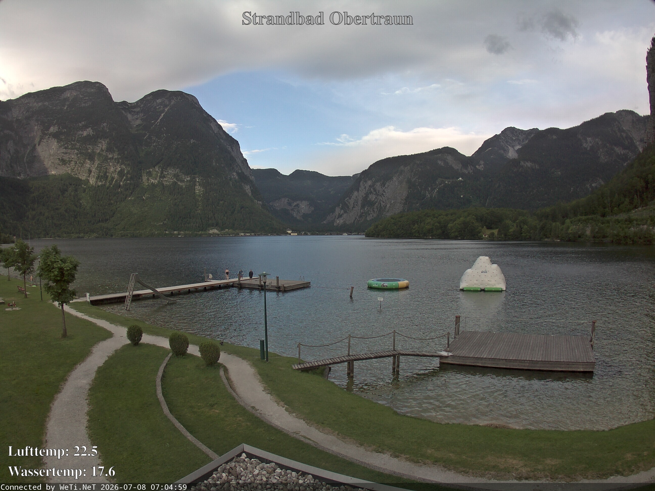Archiv Foto Webcam Hallstätter See: Strandbad Obertraun