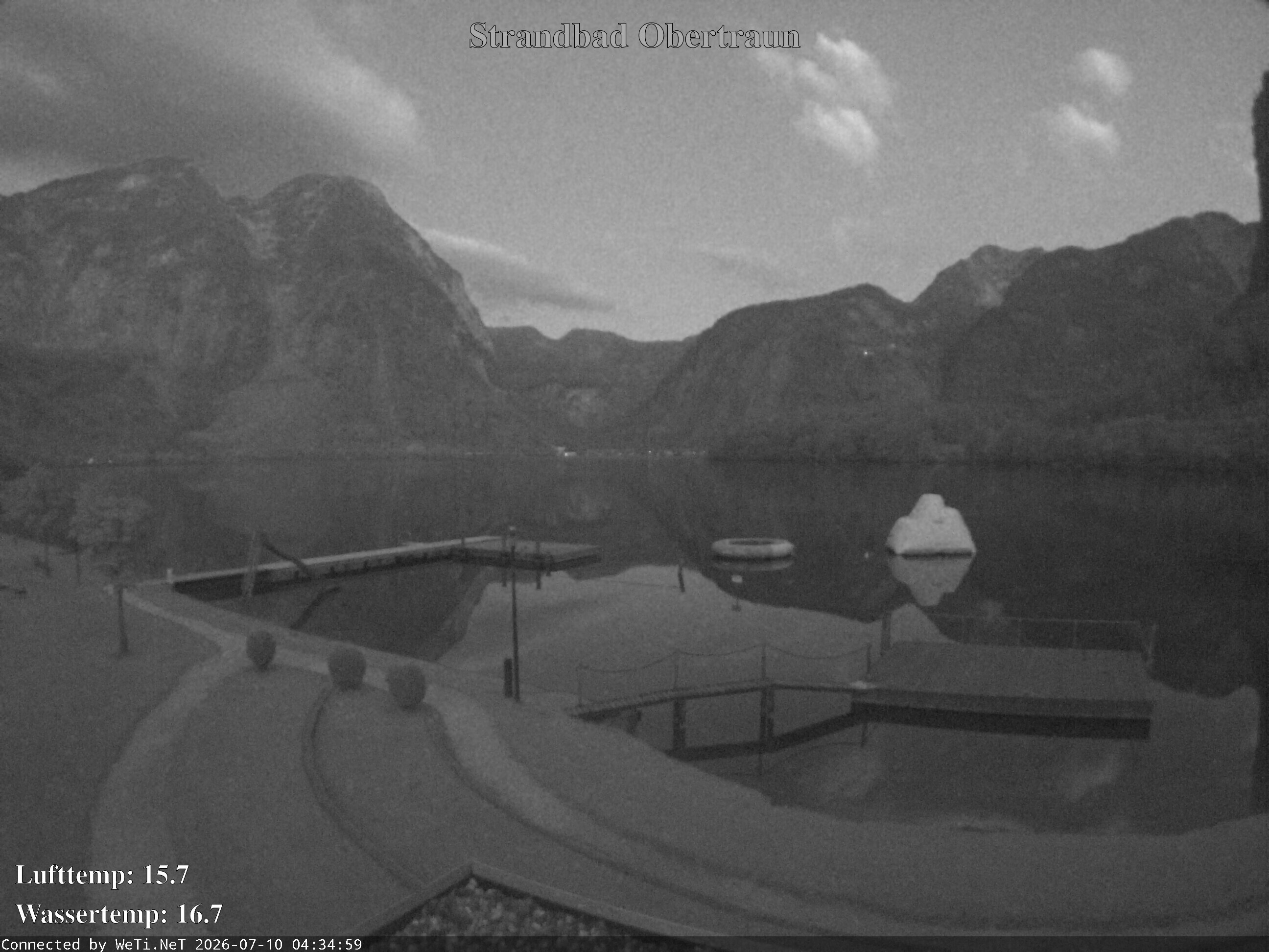 Archiv Foto Webcam Hallstätter See: Strandbad Obertraun