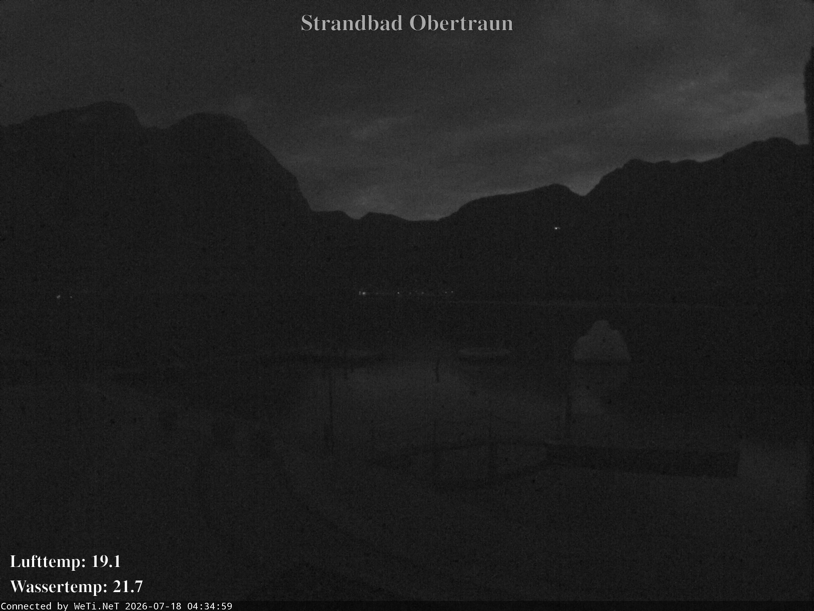 Archiv Foto Webcam Hallstätter See: Strandbad Obertraun
