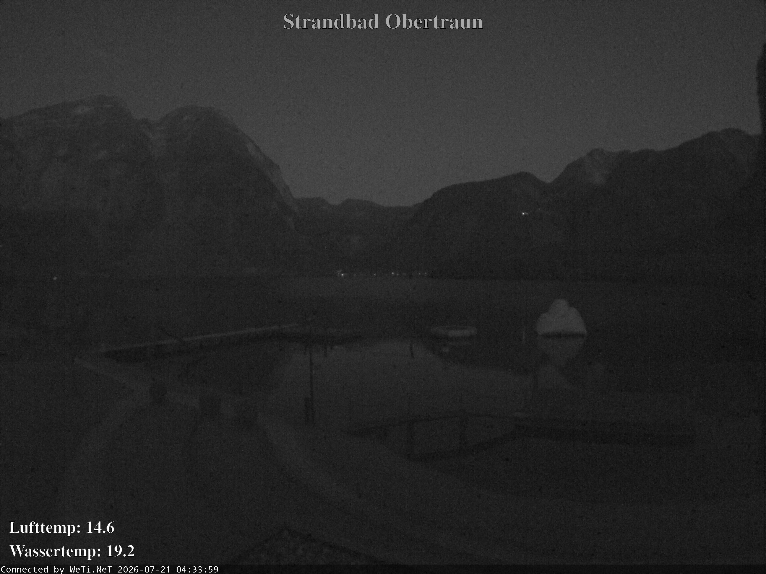 Archiv Foto Webcam Hallstätter See: Strandbad Obertraun