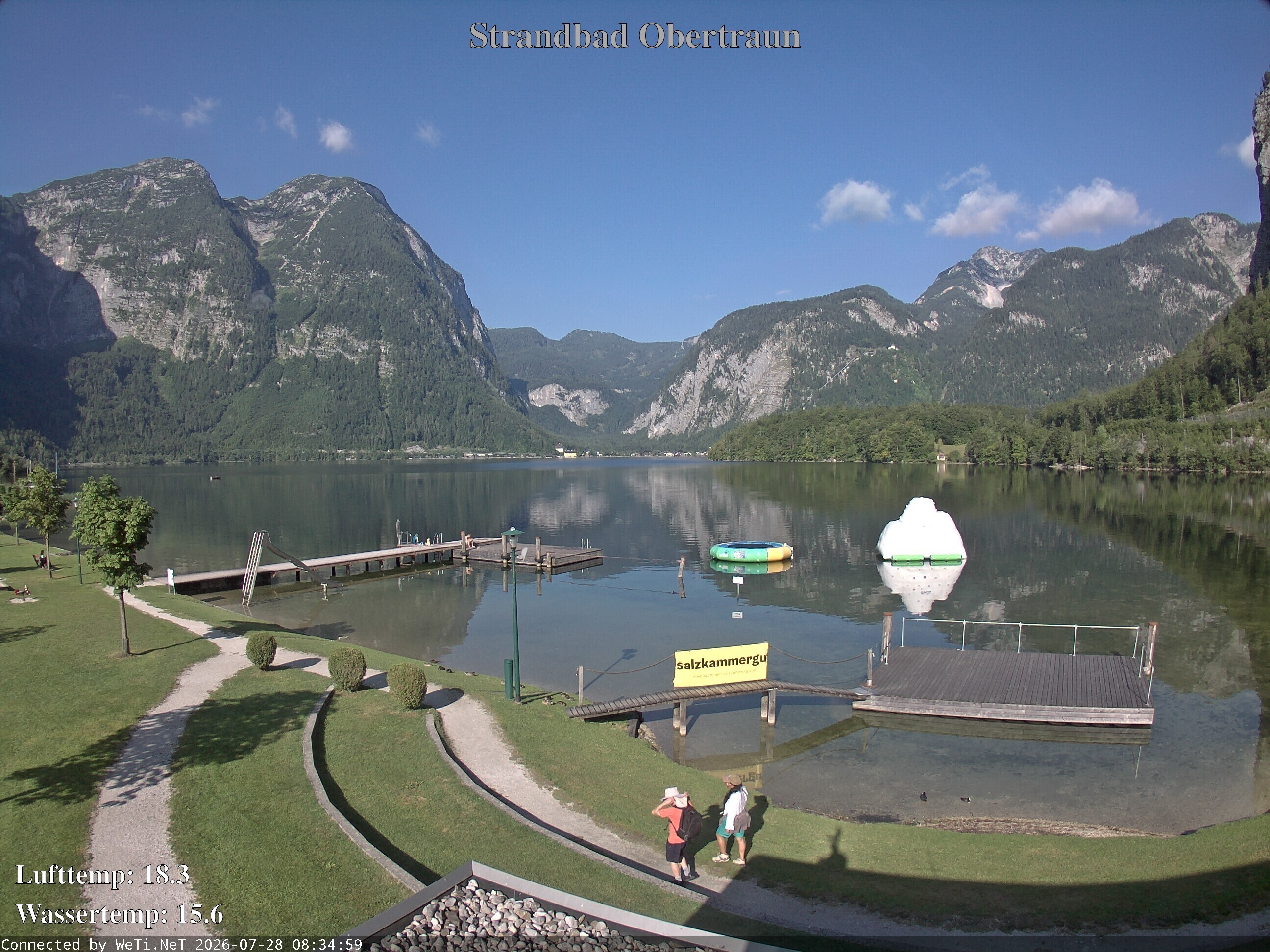 Archiv Foto Webcam Hallstätter See: Strandbad Obertraun