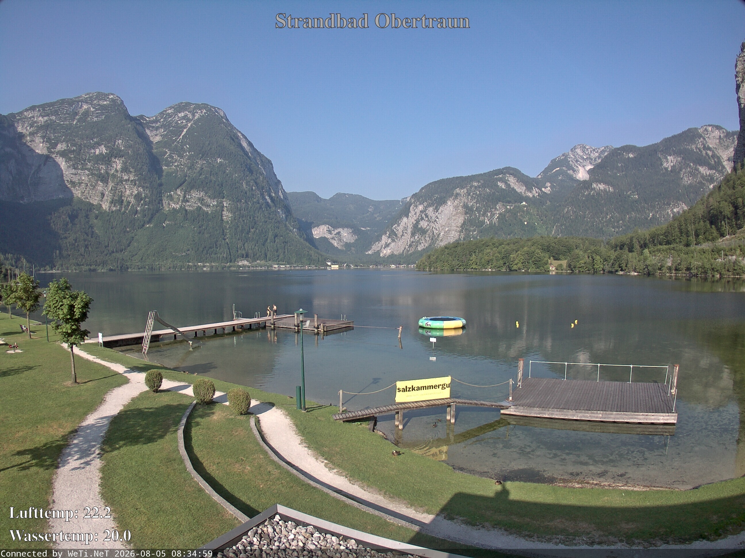 Archiv Foto Webcam Hallstätter See: Strandbad Obertraun
