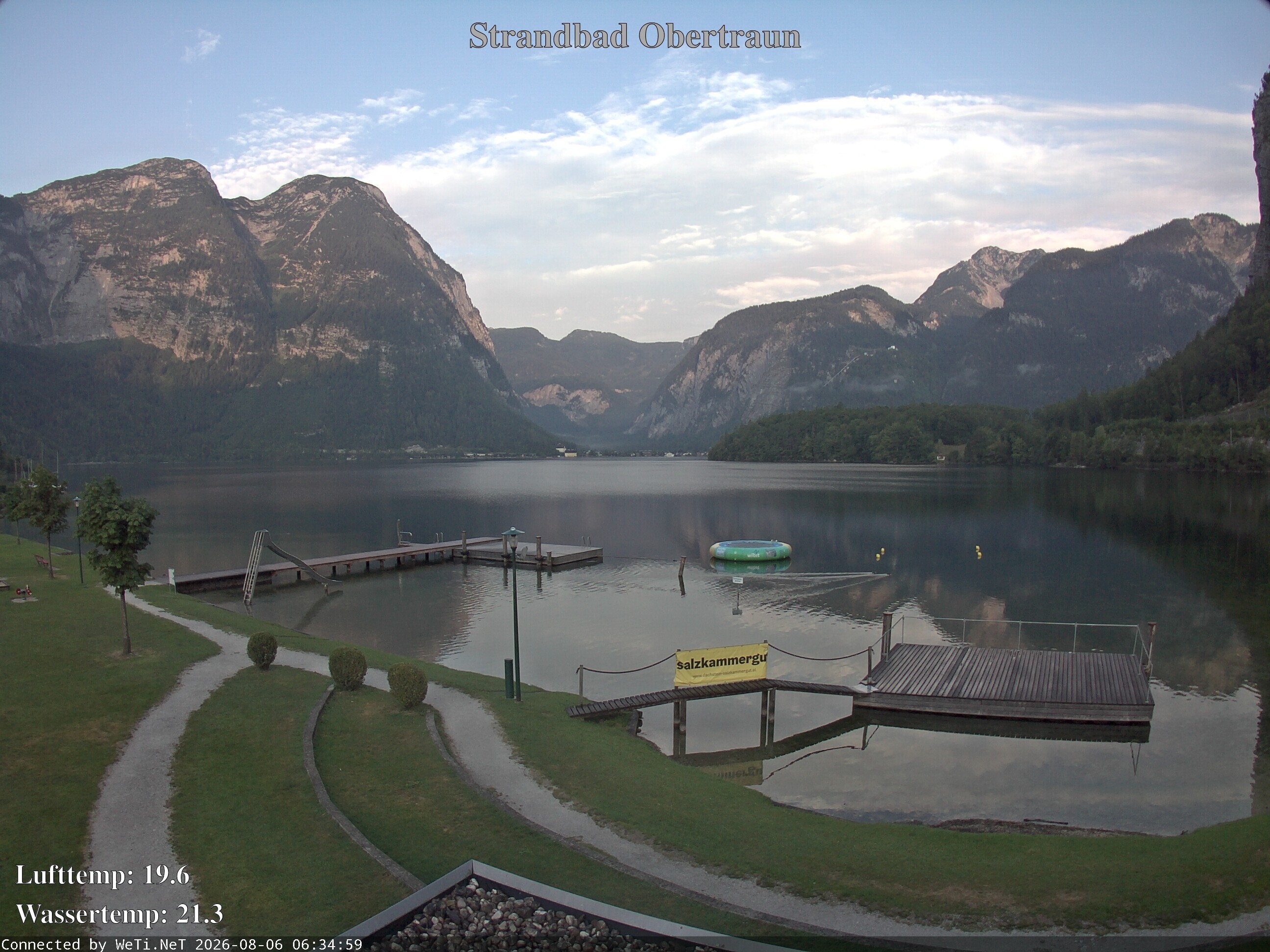 Archiv Foto Webcam Hallstätter See: Strandbad Obertraun