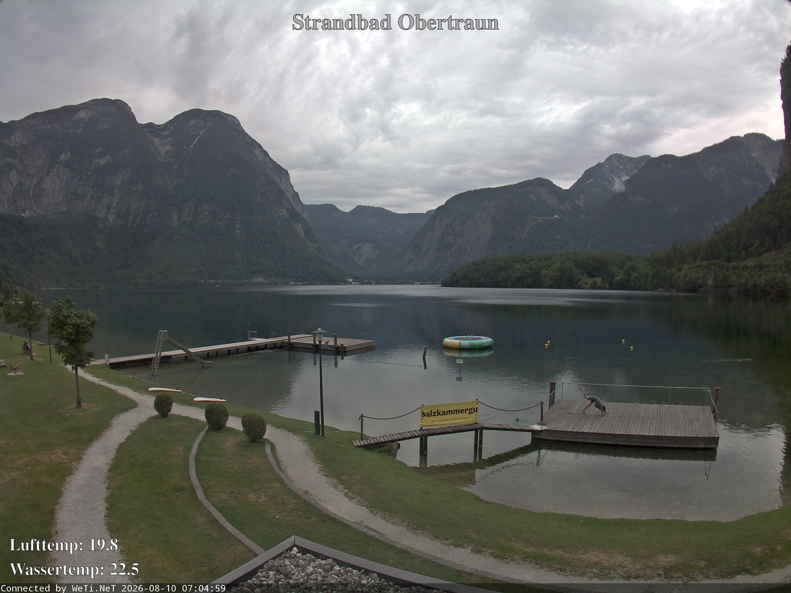 Archiv Foto Webcam Hallstätter See: Strandbad Obertraun
