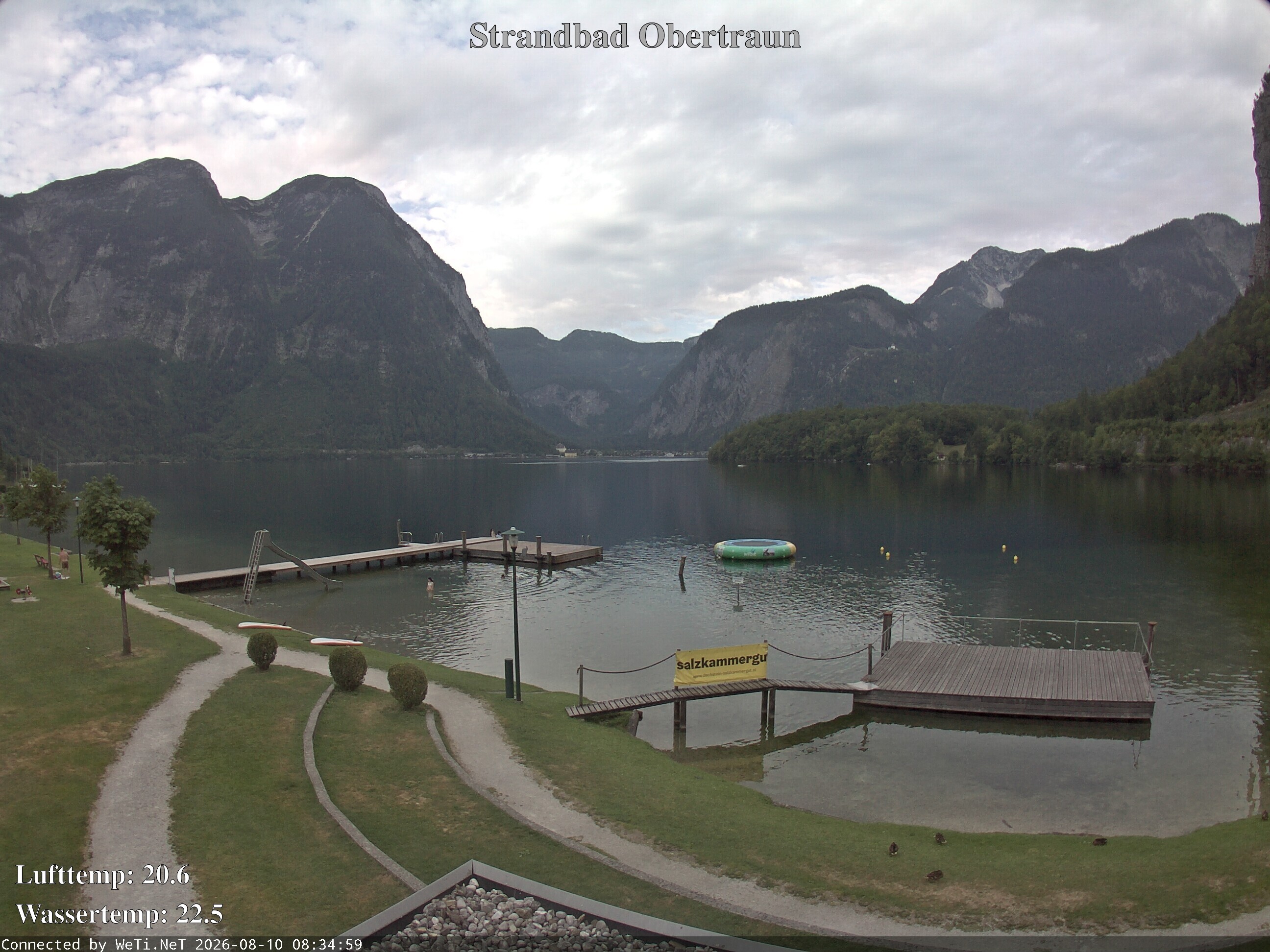 Archiv Foto Webcam Hallstätter See: Strandbad Obertraun
