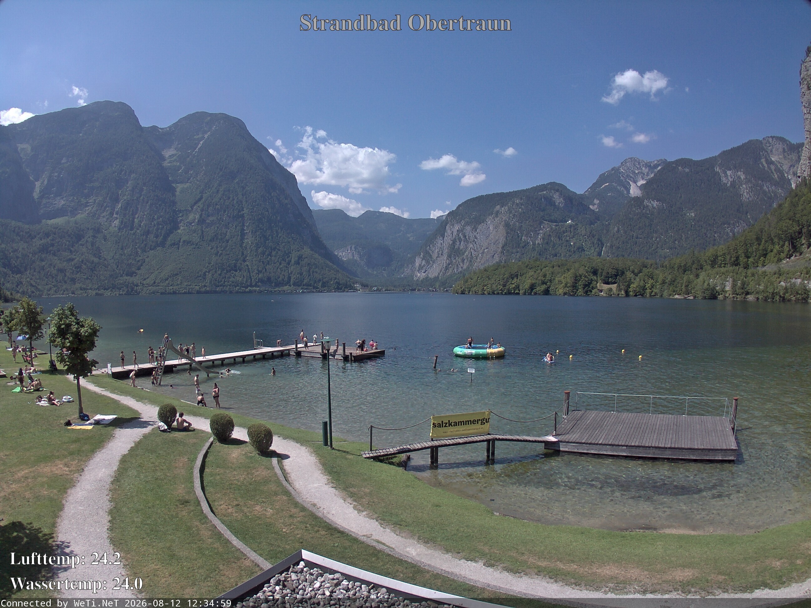 Archiv Foto Webcam Hallstätter See: Strandbad Obertraun
