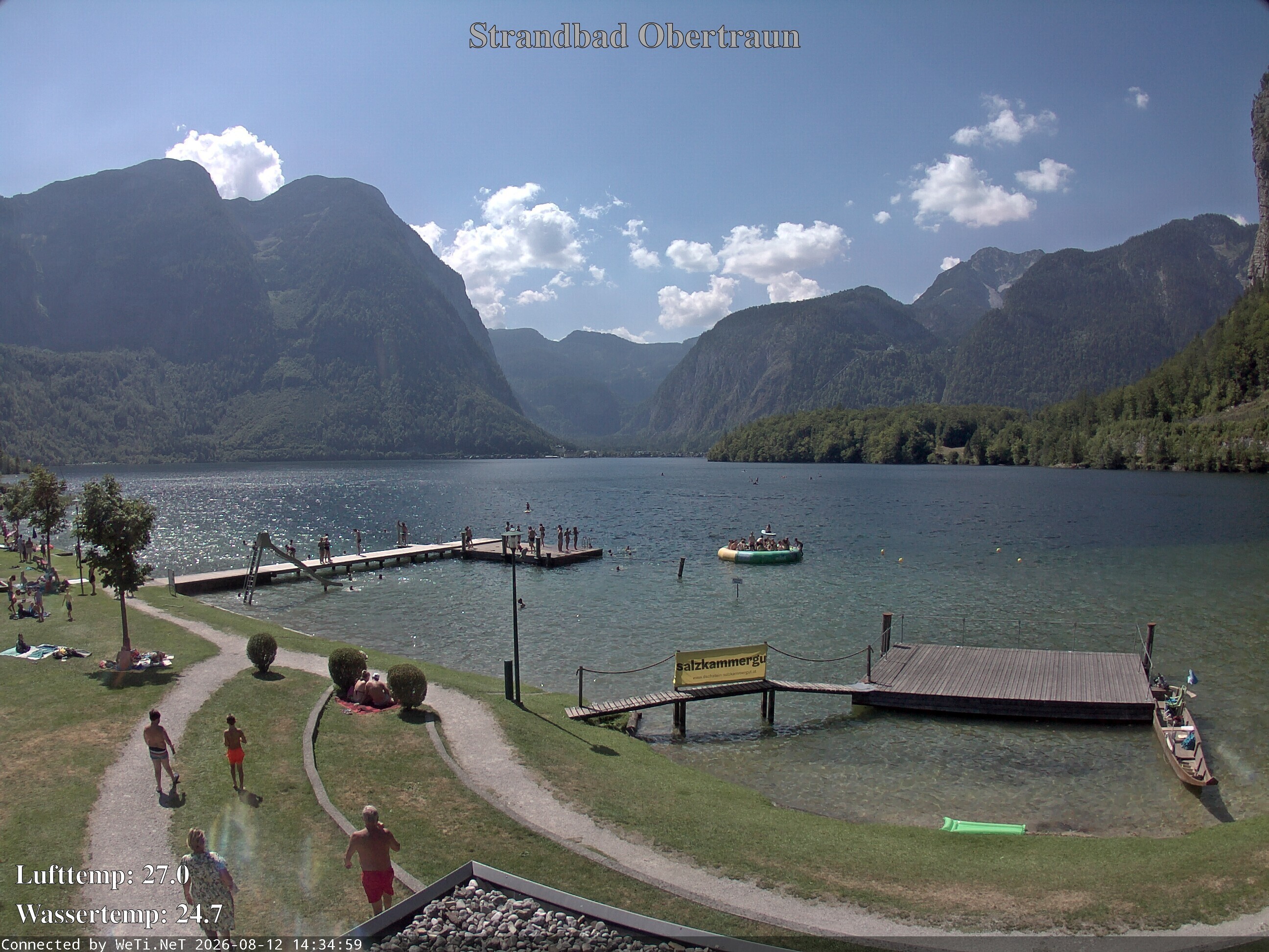 Archiv Foto Webcam Hallstätter See: Strandbad Obertraun