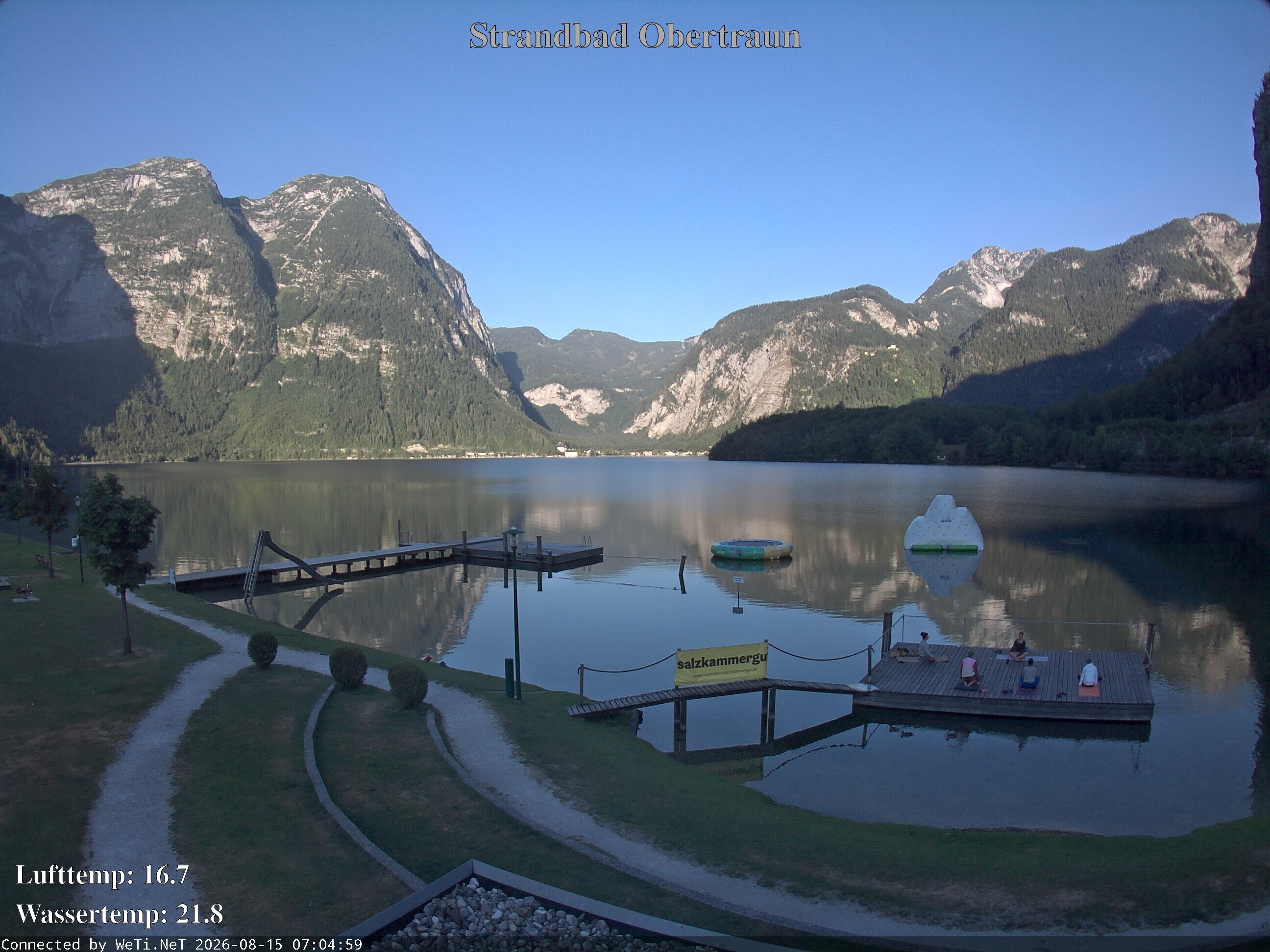 Archiv Foto Webcam Hallstätter See: Strandbad Obertraun