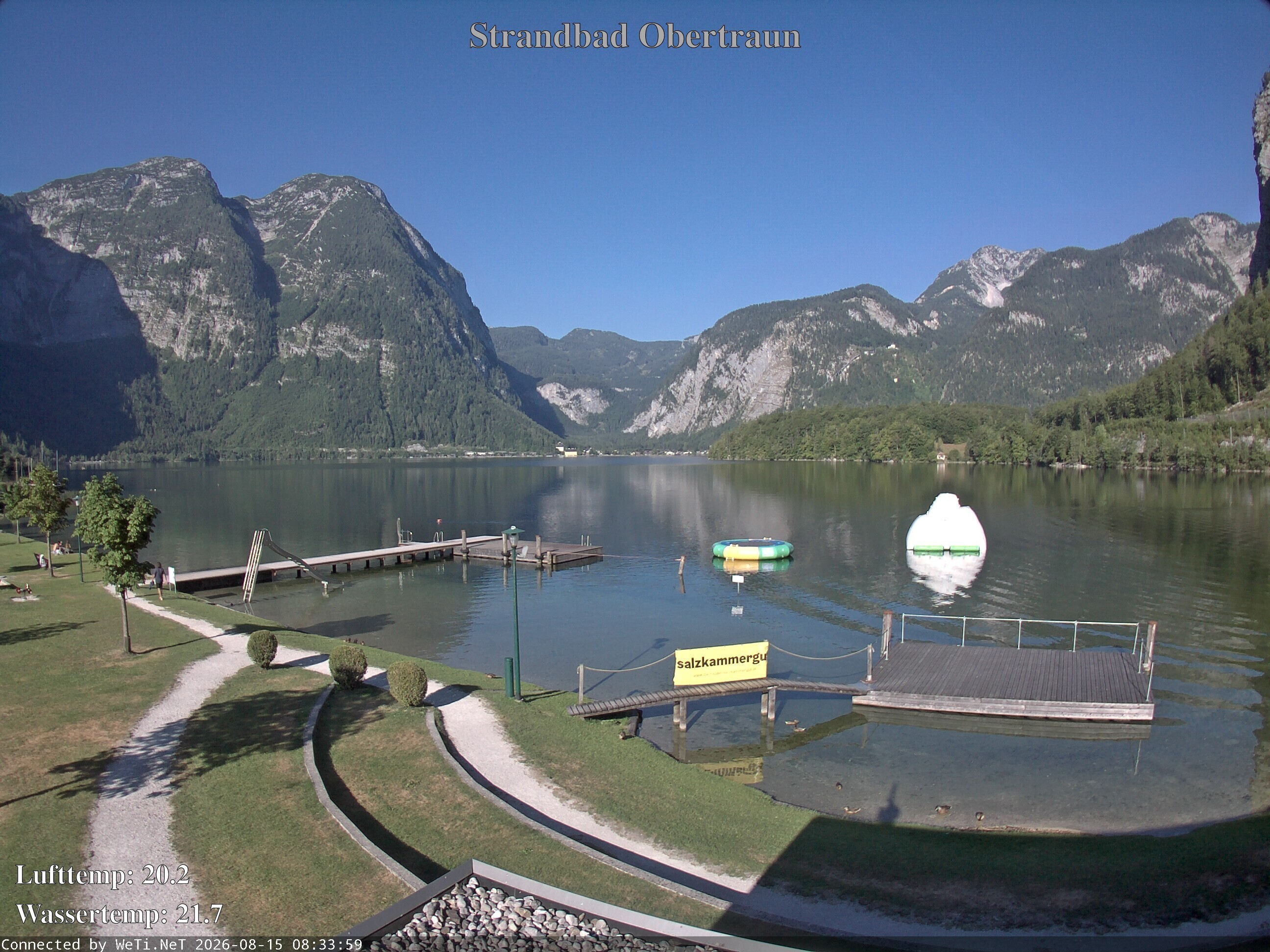 Archiv Foto Webcam Hallstätter See: Strandbad Obertraun